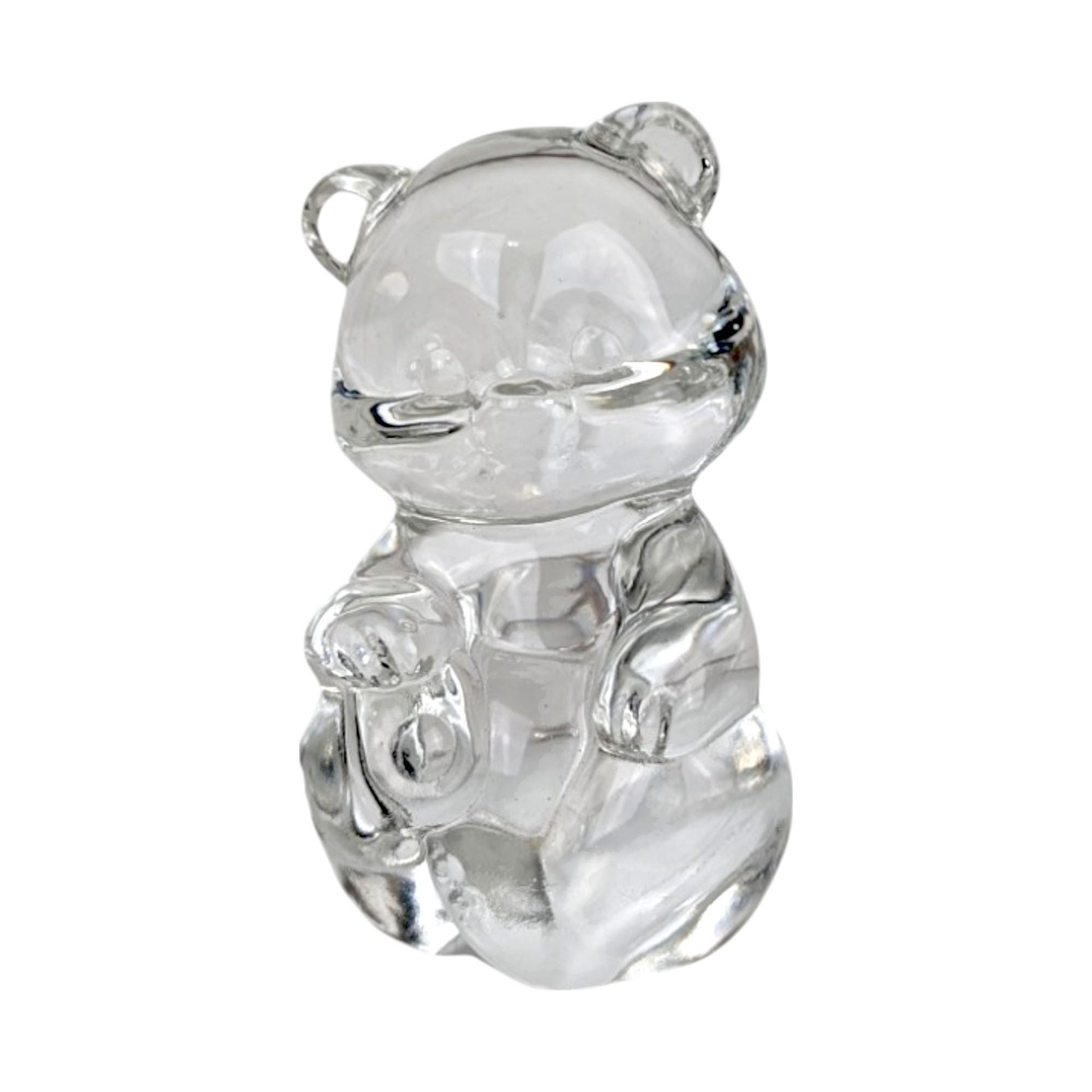 Vintage Fenton Clear Glass Bear Figurine, Crystal Bear, Collectible Figurine, Glass Animal, Home Decor, Paperweight, Gift for Bear Lover