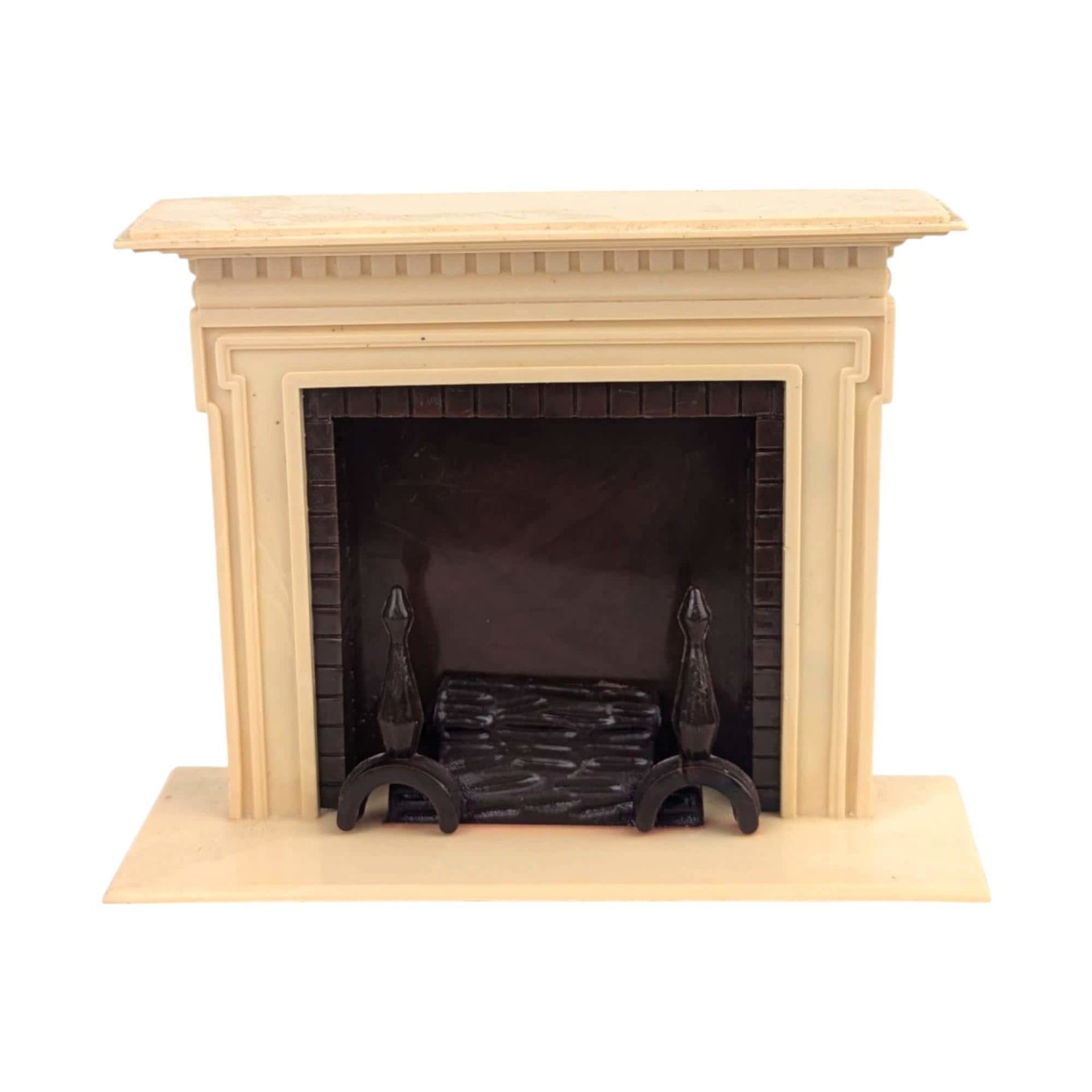 Vintage Dollhouse Furniture Set, 1:16 Scale Renwal & Ideal, Colonial Hutch, Fireplace, Dresser, Radios, 1950s Miniature Lot