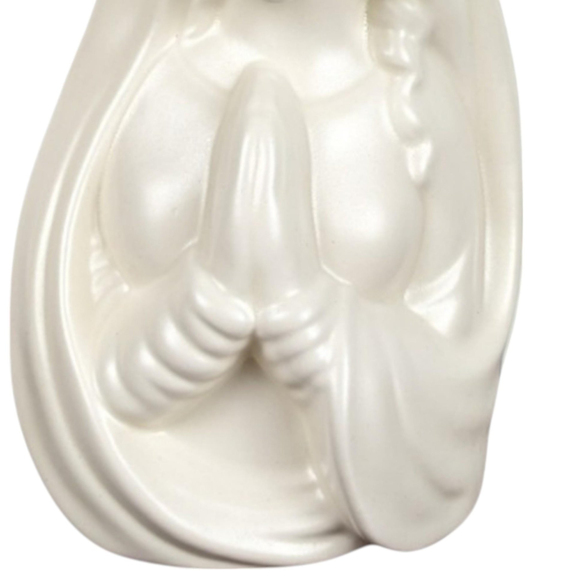 Vintage Haeger Pottery Madonna Planter, White Ceramic Planter, Religious Figurine, Mid-Century Modern Decor