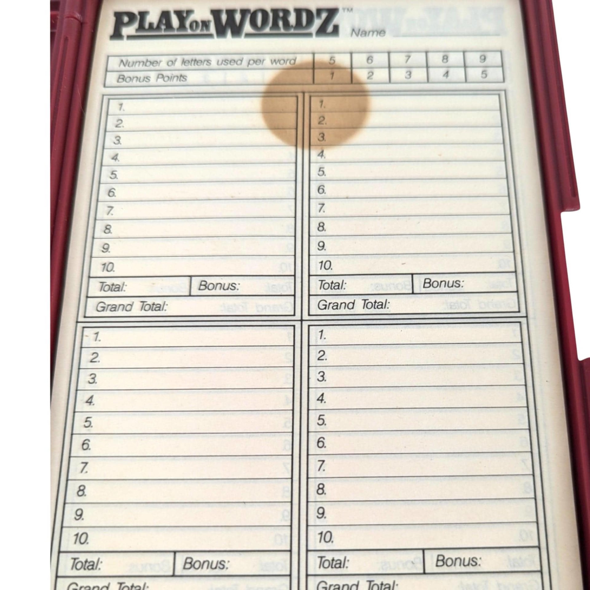 1986 Milton Bradley Travel Play on Wordz Game, Vintage Word Building Game, Family Fun, Road Trip Entertainment, Gift for Game Collectors