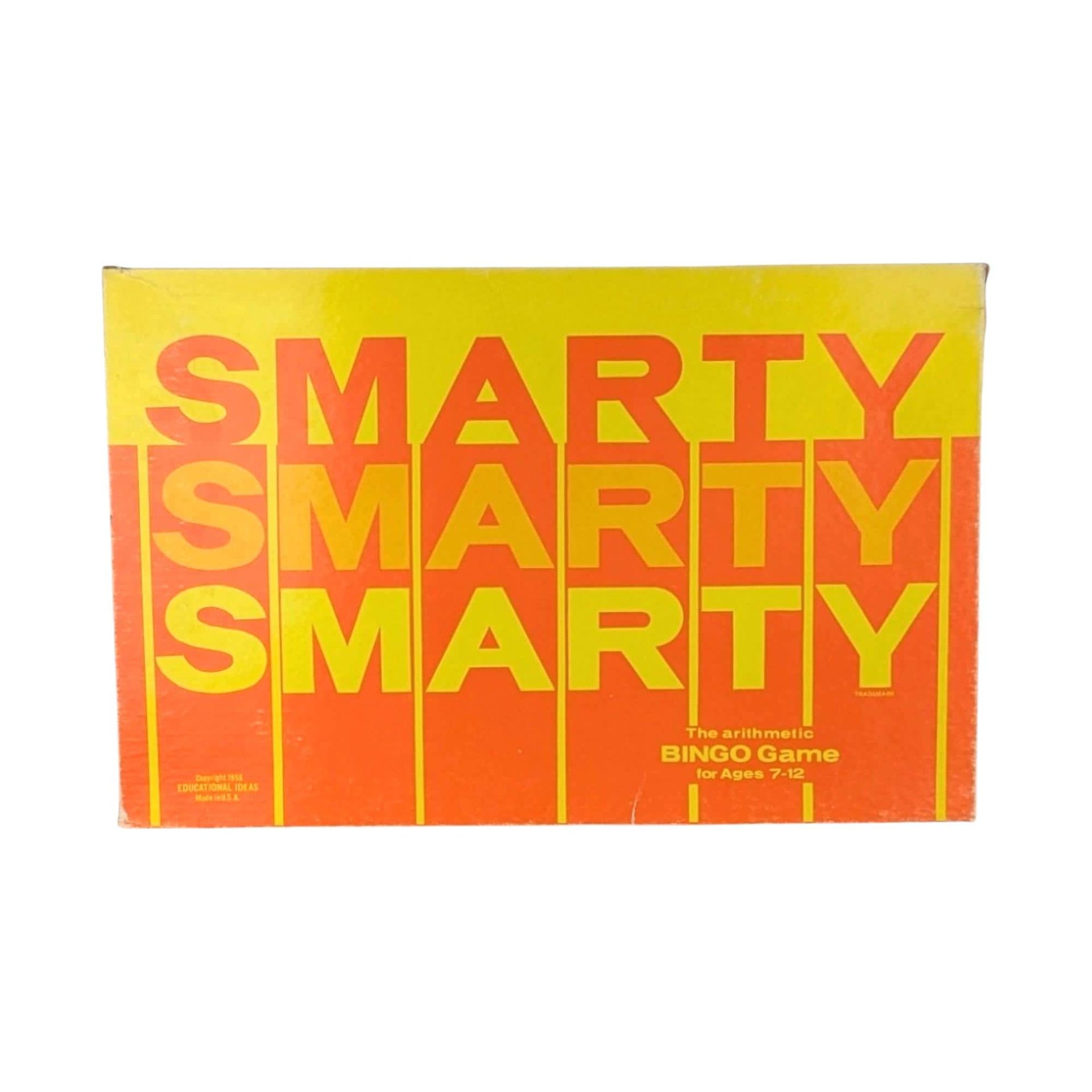1958 Smarty Smarty Smarty Bingo Game, Vintage Educational Game, Arithmetic Game, Kids Math Game, Family Game, Collectible Game