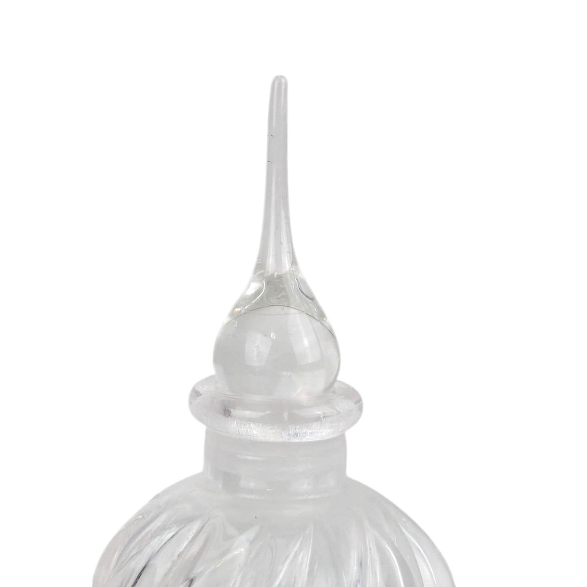 Vintage Swirled Glass Perfume Bottle: Vanity Decor, Collectible