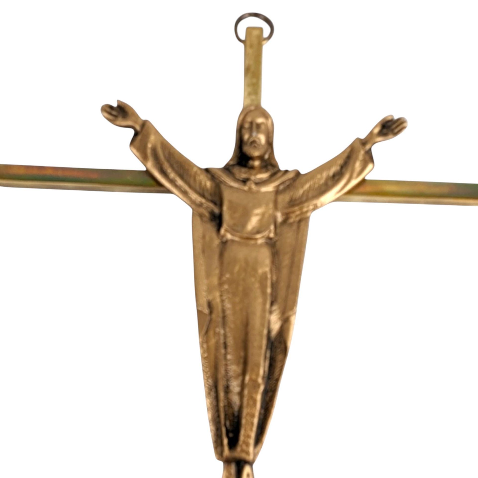 Vintage Metal Crucifix Wall Hanging - Religious Home Decor - Wall Cross - 10 Inch