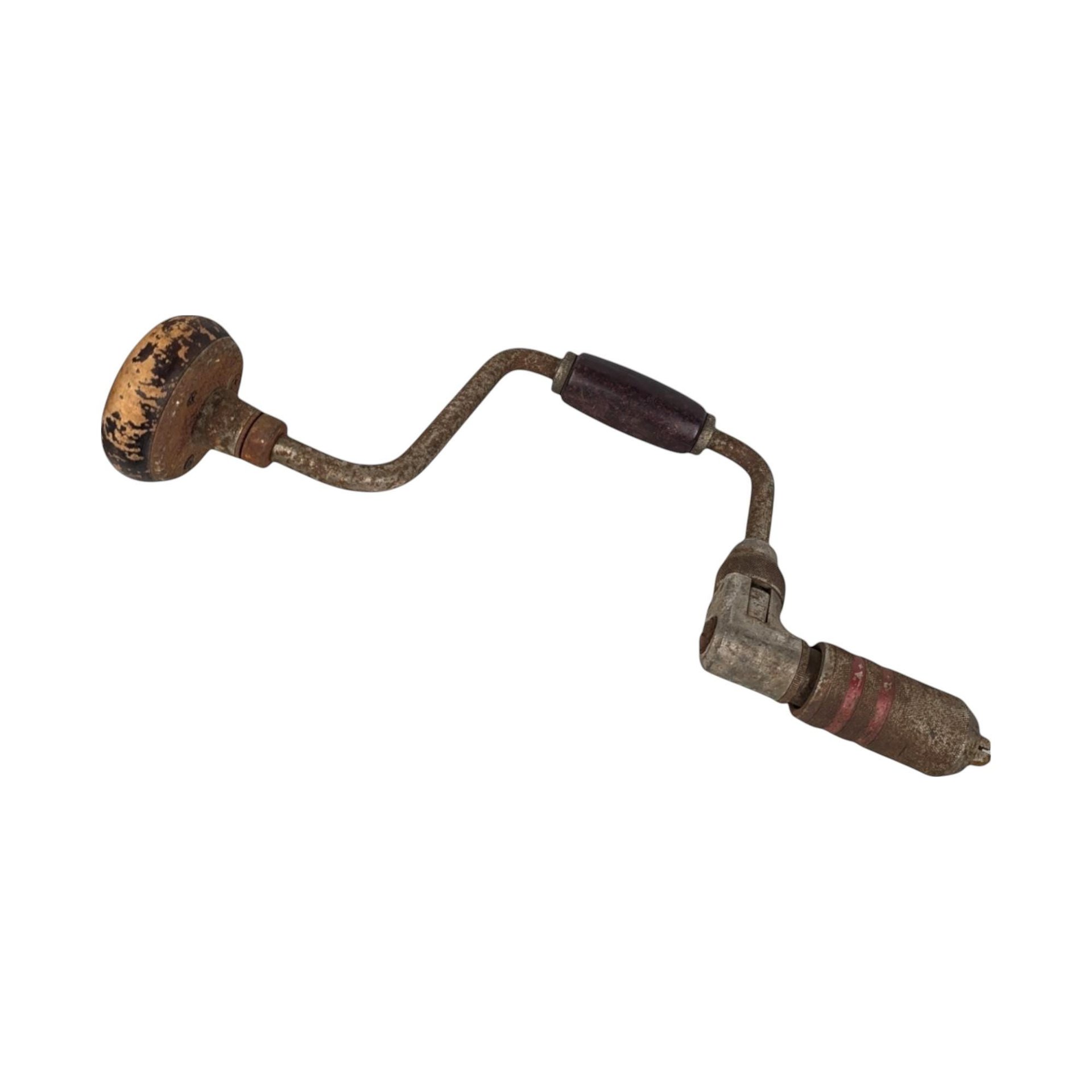 Vintage Ratcheting Hand Drill, Woodworking Tool, Collectible Tool, Man Cave Decor