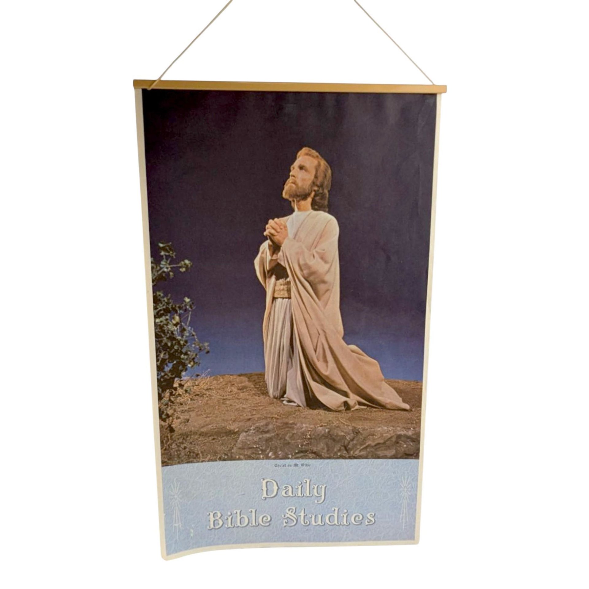 Vintage 1969 Jesus in Gethsemane Print: Lutheran Church Art