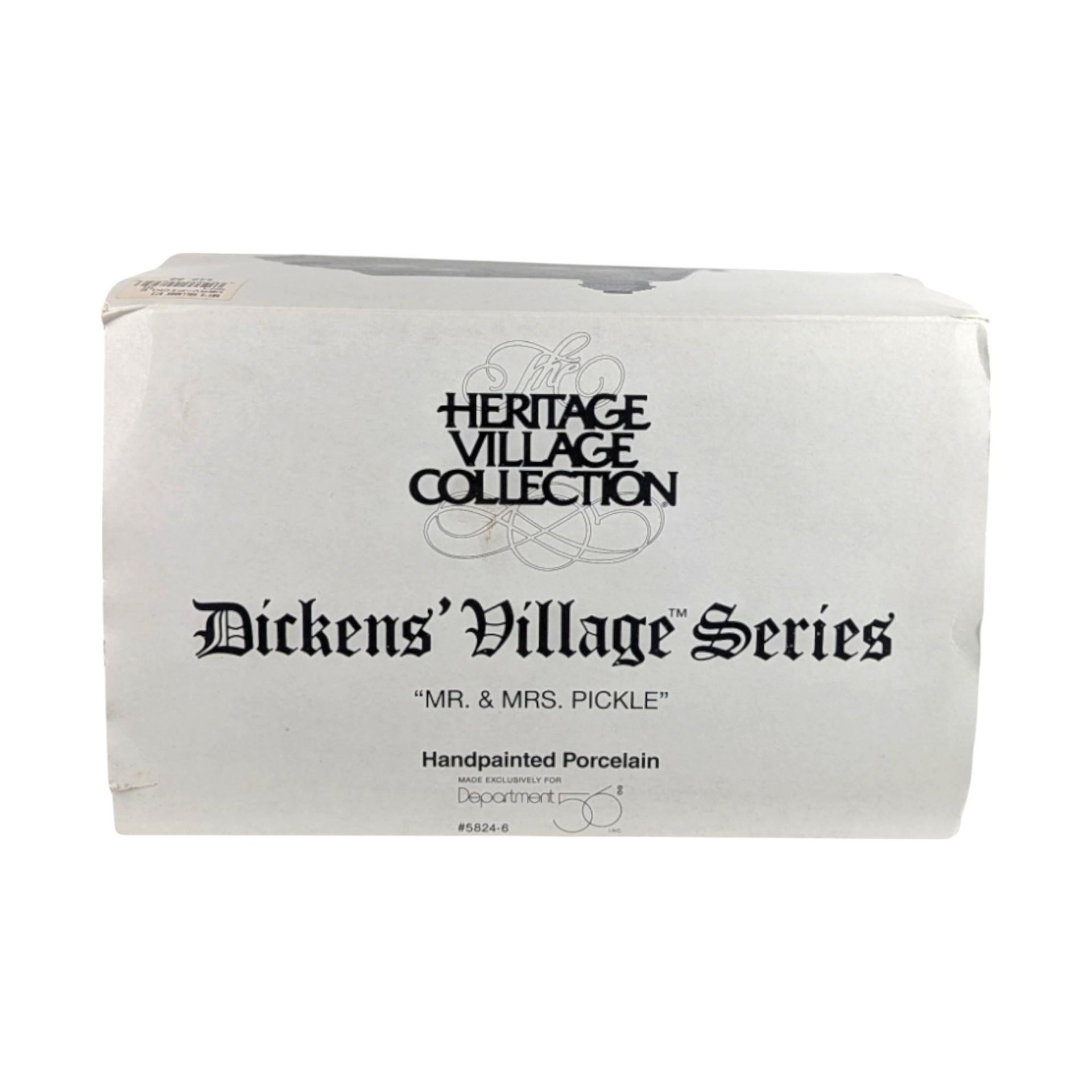 1994 Dept 56 Dickens Village Mr. & Mrs. Pickle Building, Vintage Christmas Decor, Collectible Village Piece, Gift for Collector