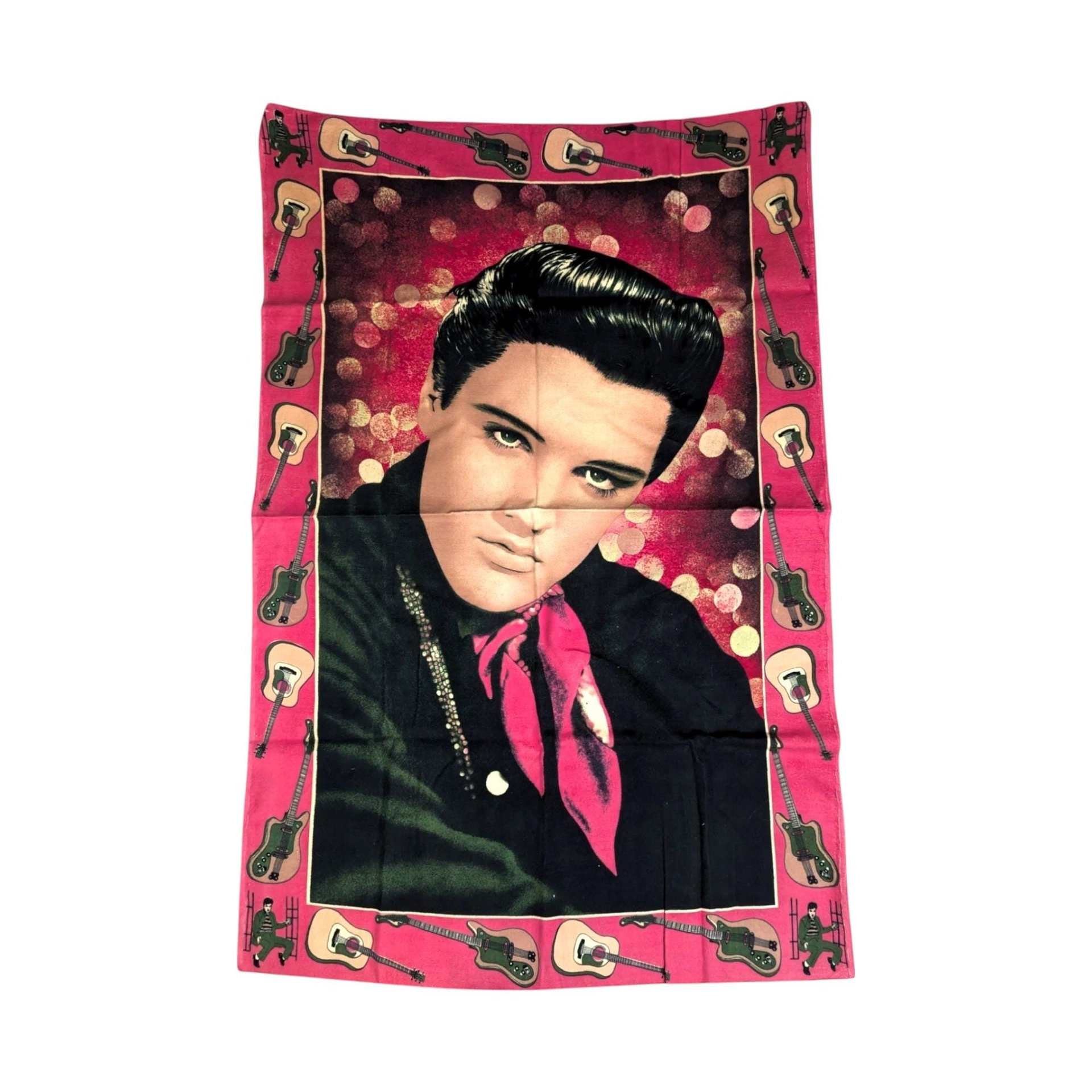 Vintage Elvis Tapestry, 52x34", Music Memorabilia, Rock and Roll Decor, Gift for Elvis Fan, Wall Hanging