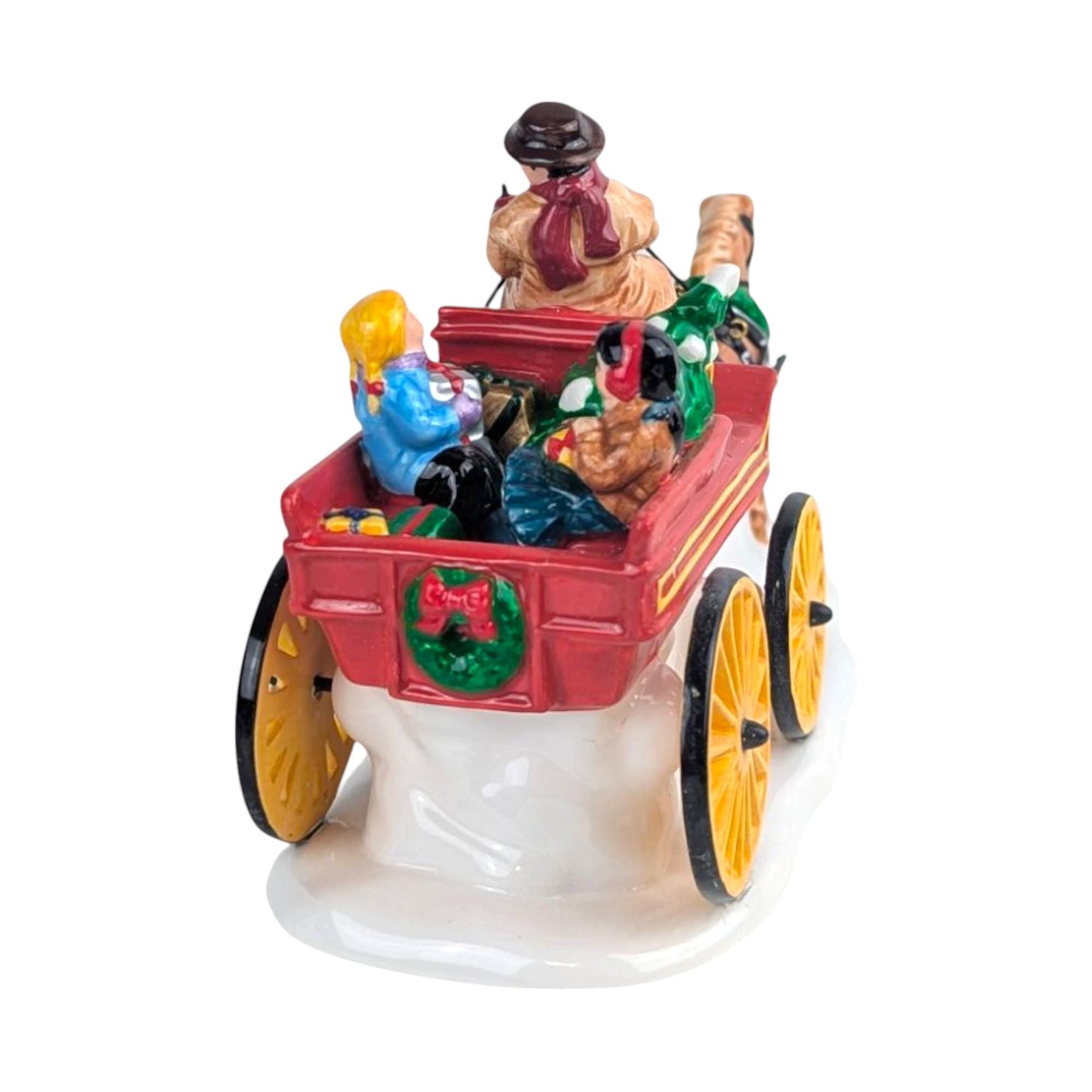 Vintage Dept 56 Buckboard Accessory, Snow Village Horse and Wagon Figurine, Holiday Village Display Piece, Collector Gift