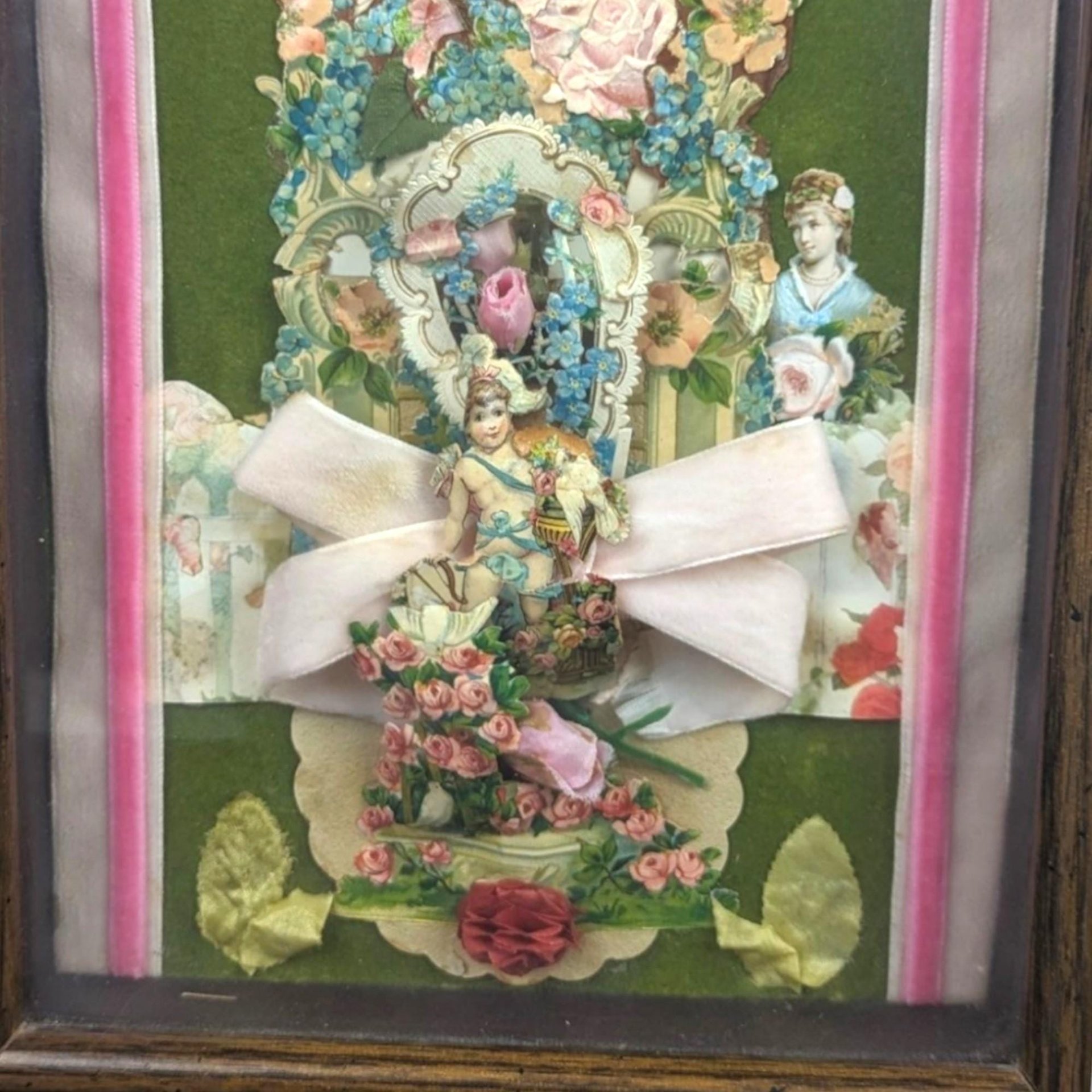 Vintage Shadow Box | Collage Art | Victorian Scrapbook | Valentine Decor | Ephemera