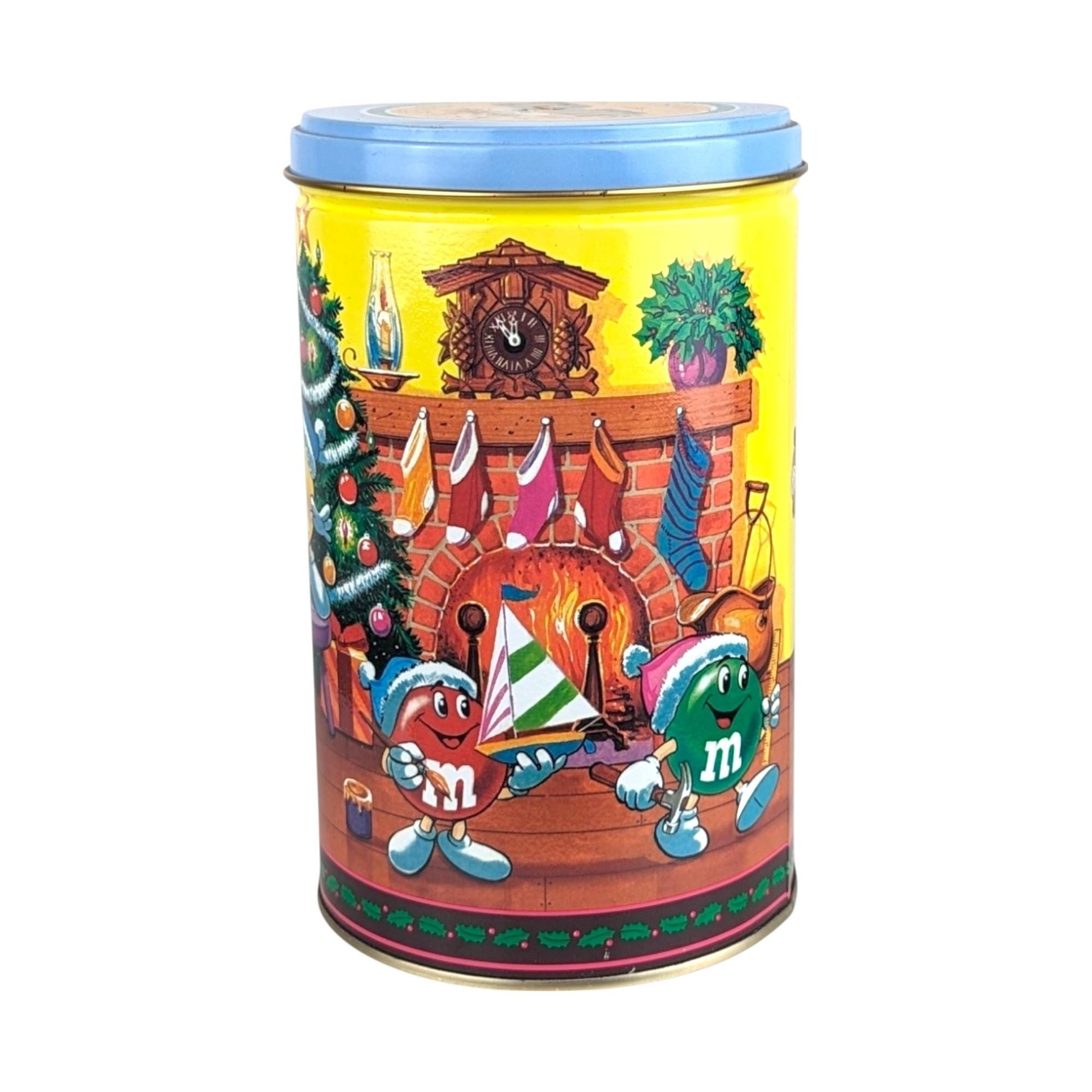 Vintage M&M's Christmas Tins, 1991 and 1994 Holiday Collectible Tins, Candy Storage, Gift for Collector, Kitchen Decor