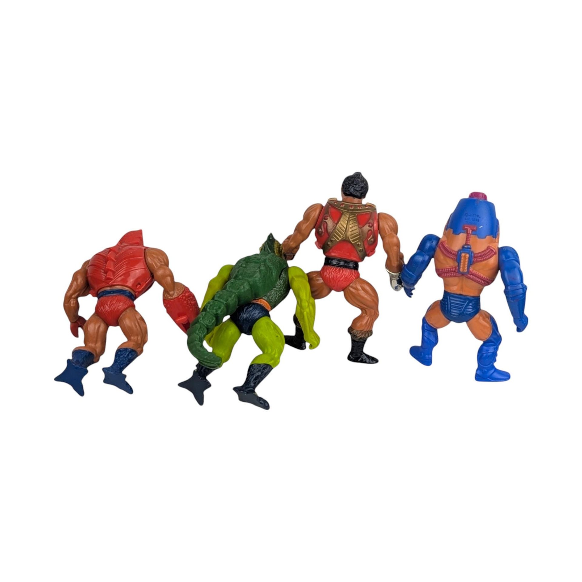 Vintage Masters of the Universe Action Figures, Man-E-Faces, Whiplash, Jitsu, Clawful, 1980s MOTU Toys, Collectible Figures