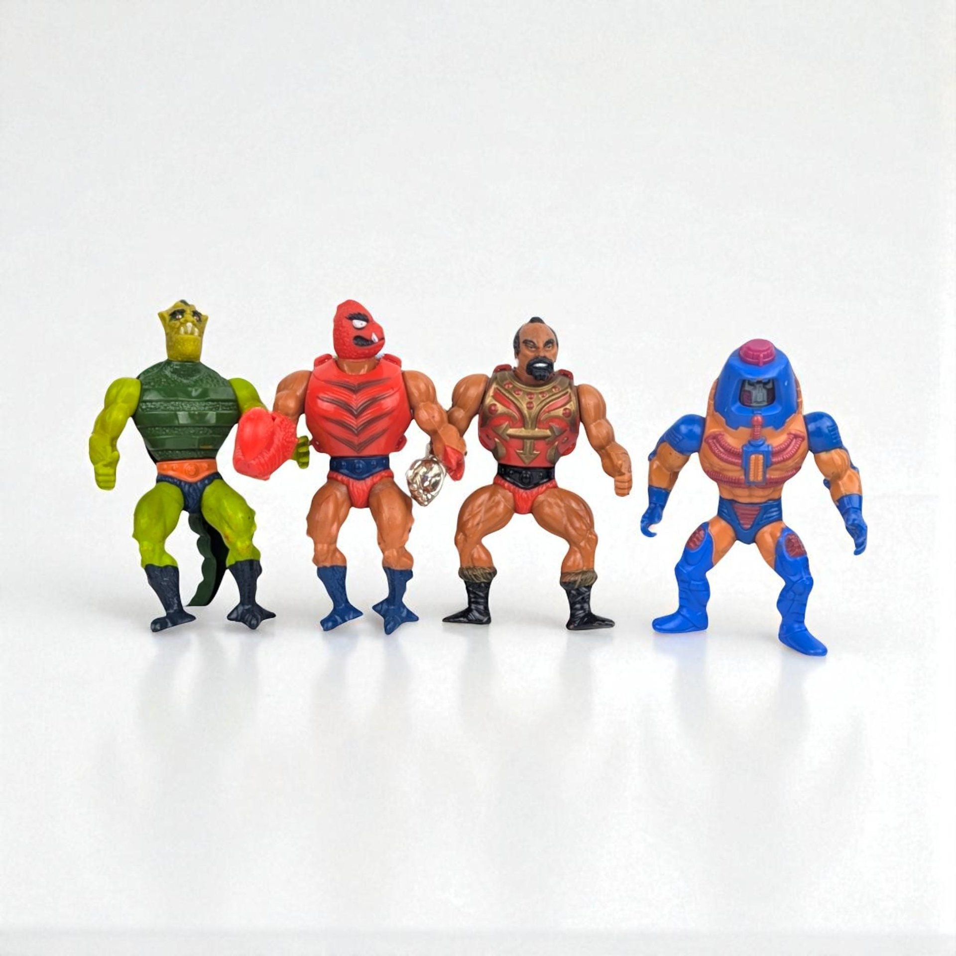 Vintage Masters of the Universe Action Figures, Man-E-Faces, Whiplash, Jitsu, Clawful, 1980s MOTU Toys, Collectible Figures