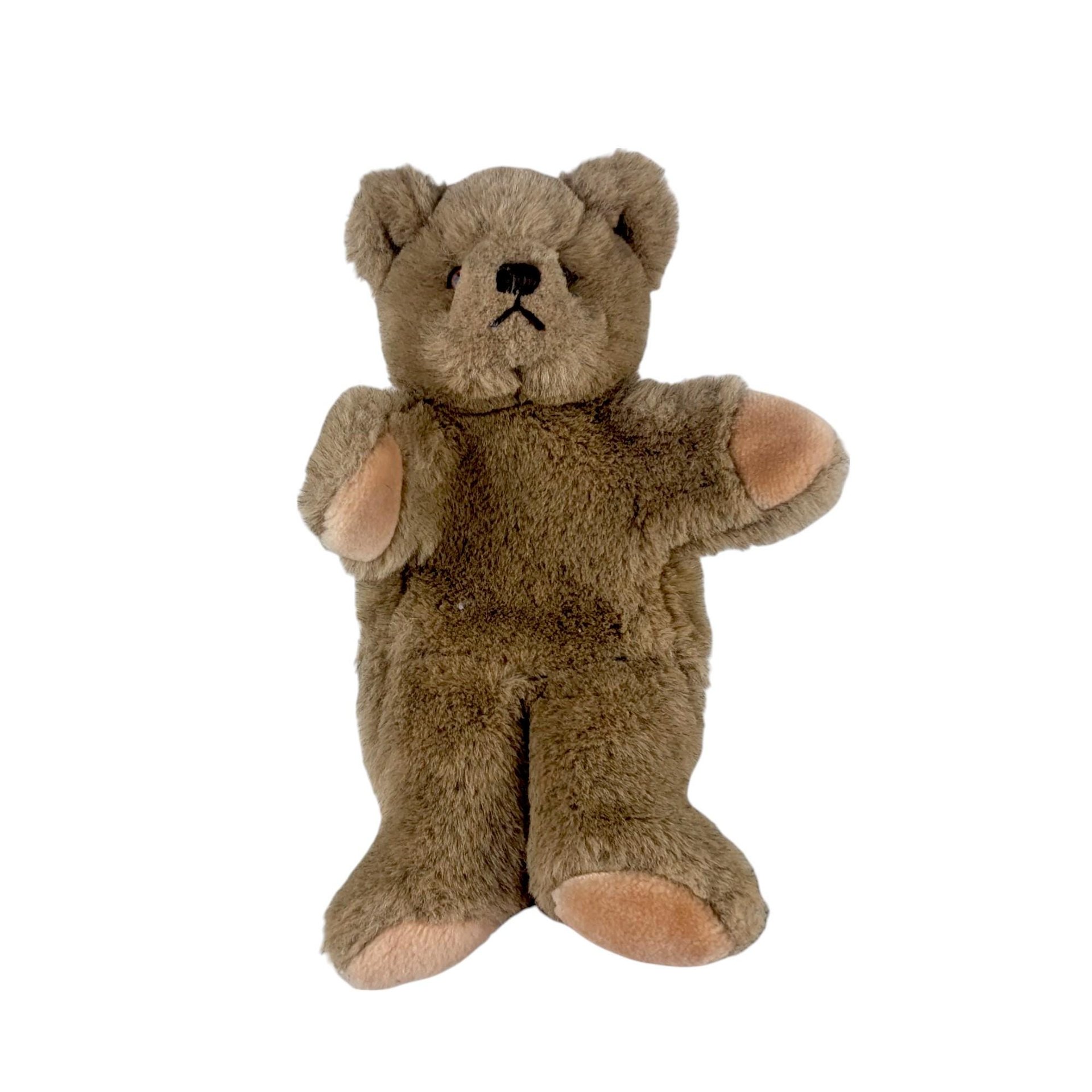 Vintage 1980s Gund Bialosky Bear Hand Puppet, Collectible Brown Teddy Bear Plush Toy, Nostalgic Storytime Puppet for Kids and Collectors