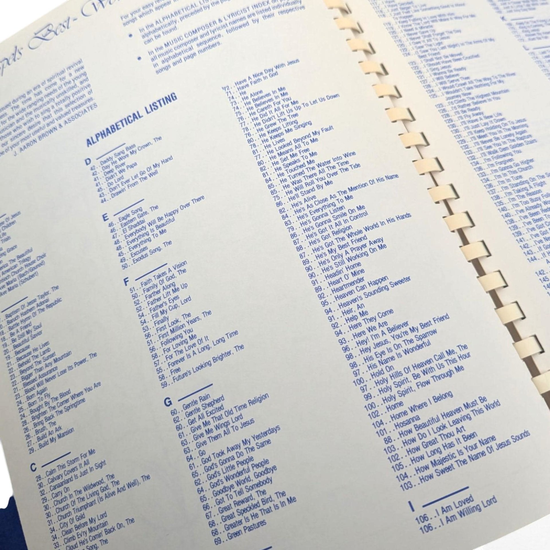 Vintage 1983 Gospel Songbook: Christian Hymnal with Over 500 Songs