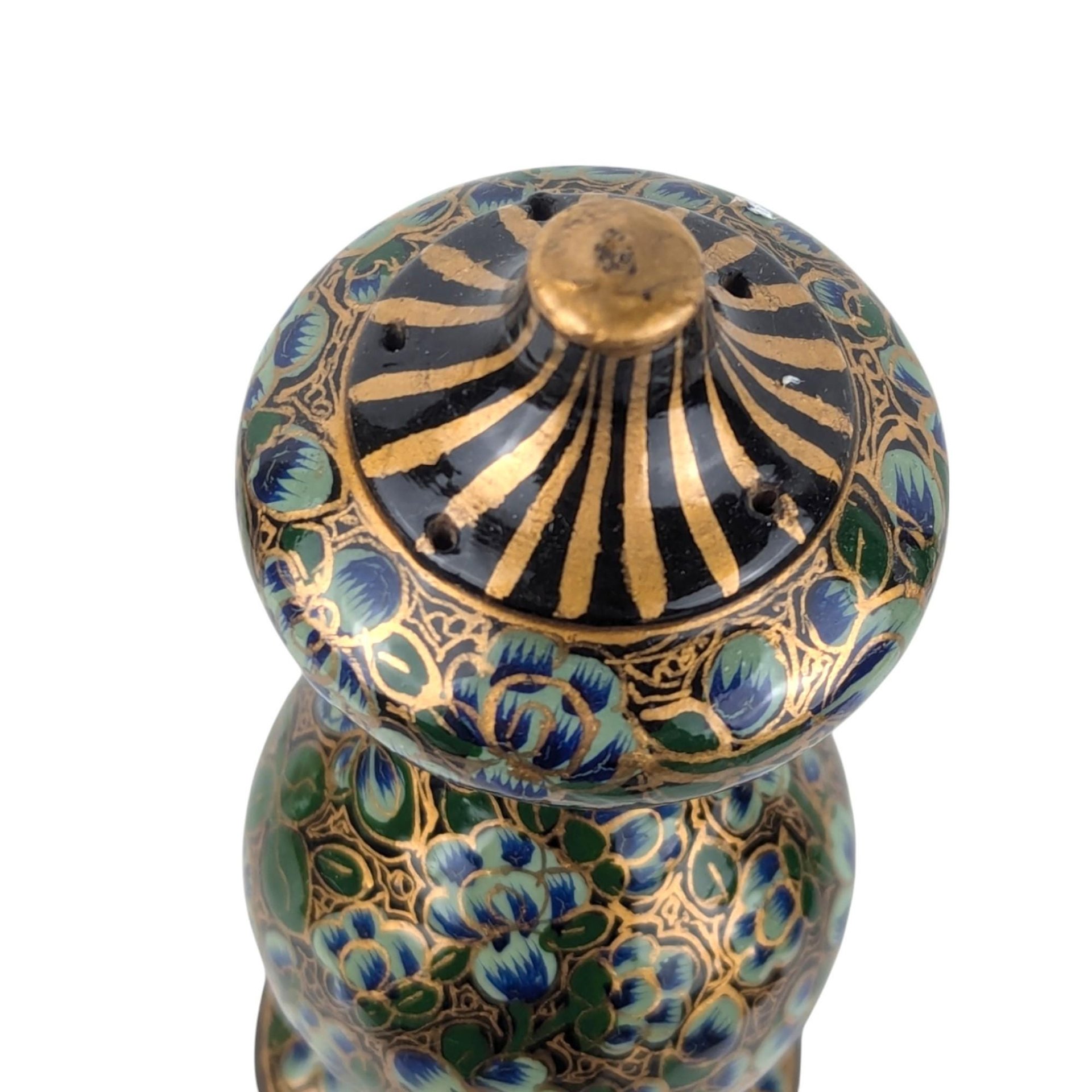 Vintage Hand-Painted Floral Incense Stick Holder, Gold Accents, Ceramic Incense Burner, Bohemian Decor, Meditation Gift