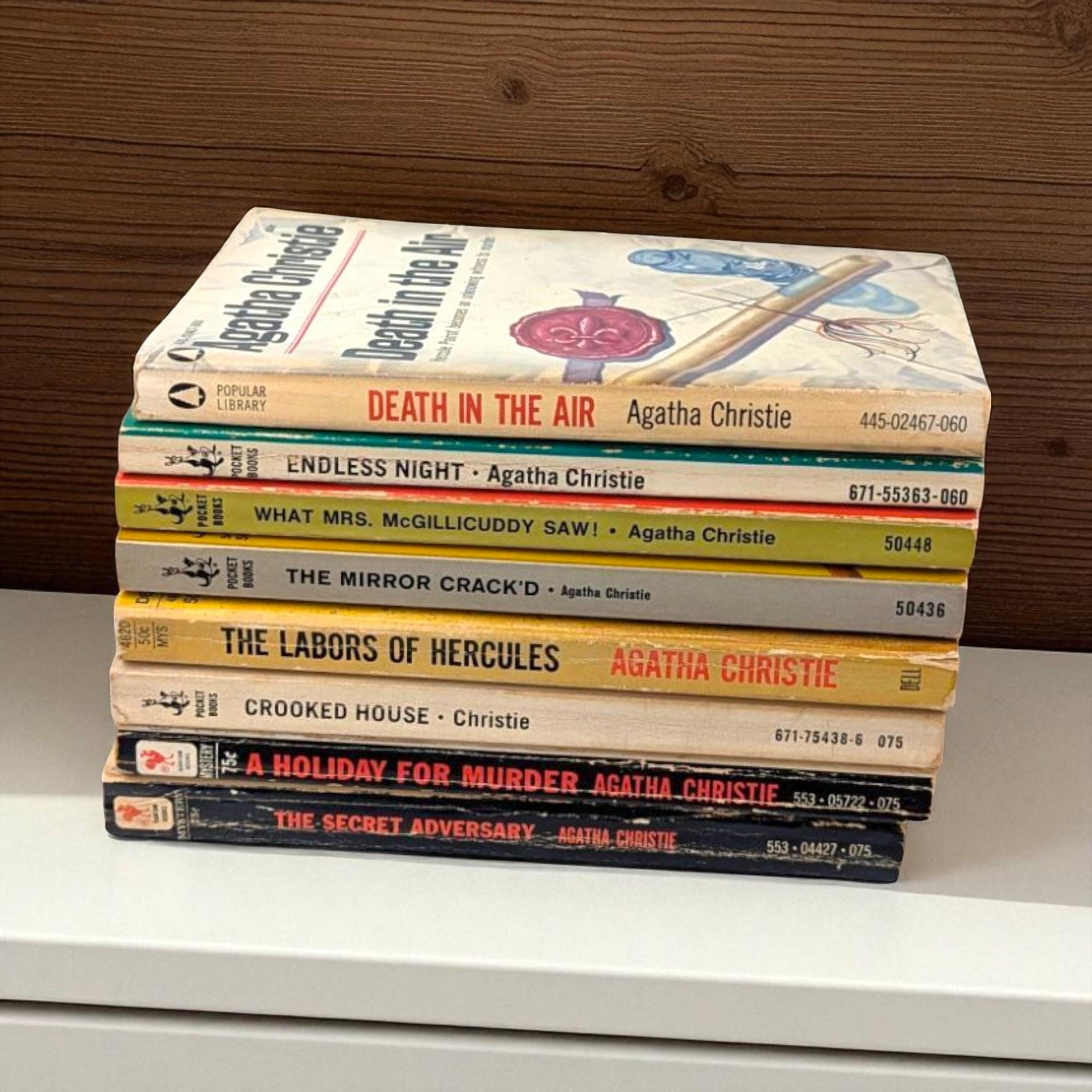 Vintage Agatha Christie Softcover Book Set 8 Mystery Novels Collector Gift