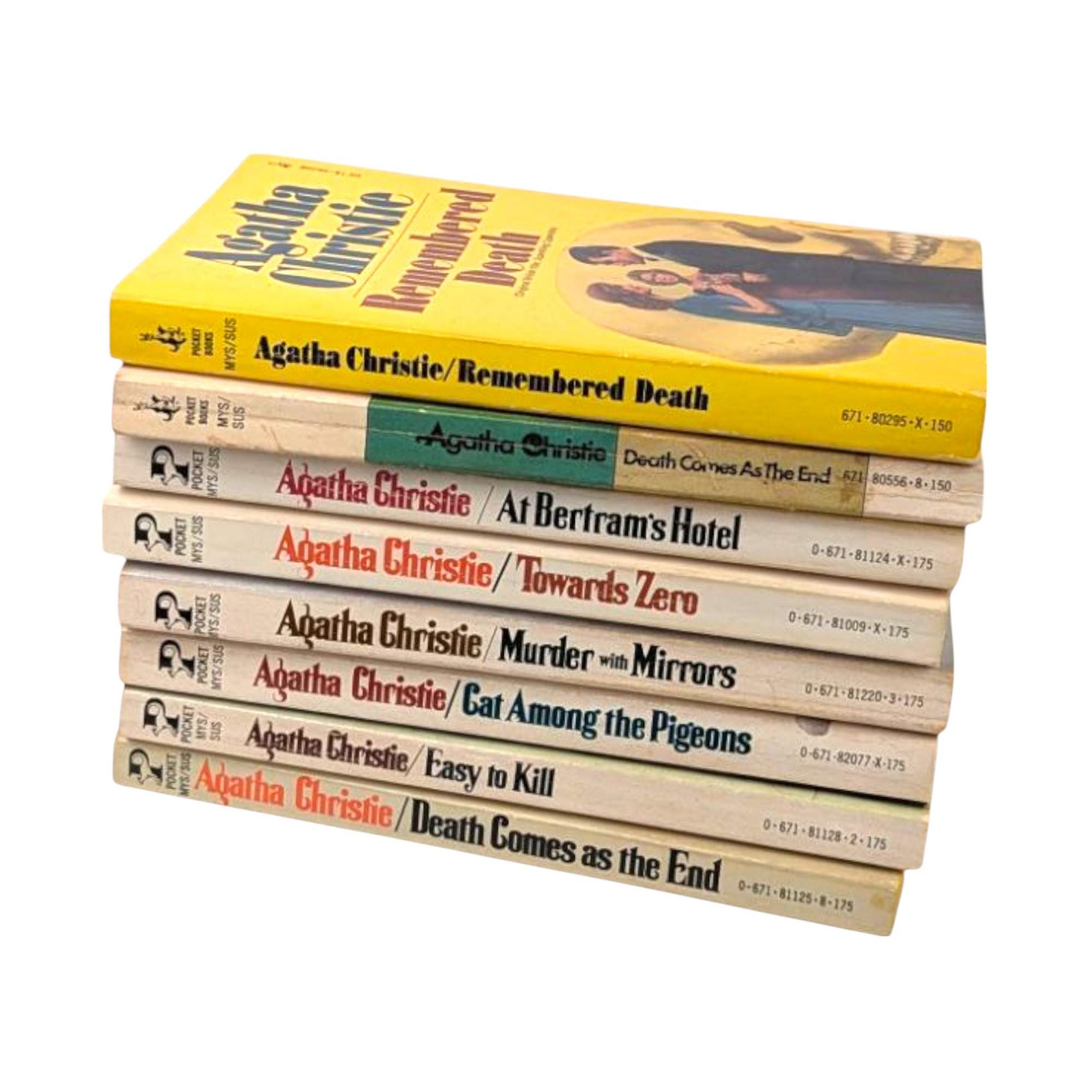Vintage Agatha Christie Softcover Book Set 7 Mystery Novels Reader Gift
