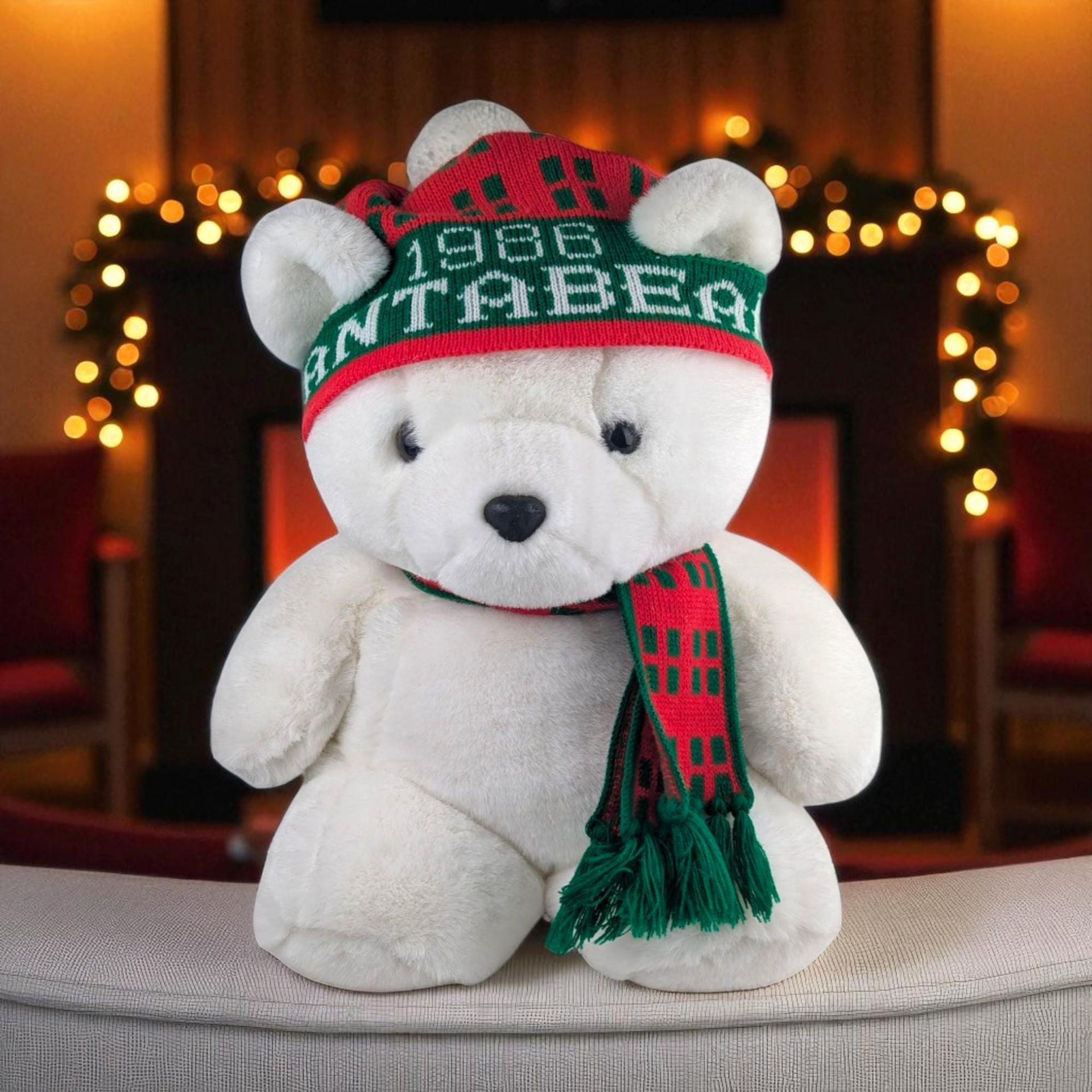 Vintage 1986 Santa Bear: Dayton Hudson Department Store Christmas Plush