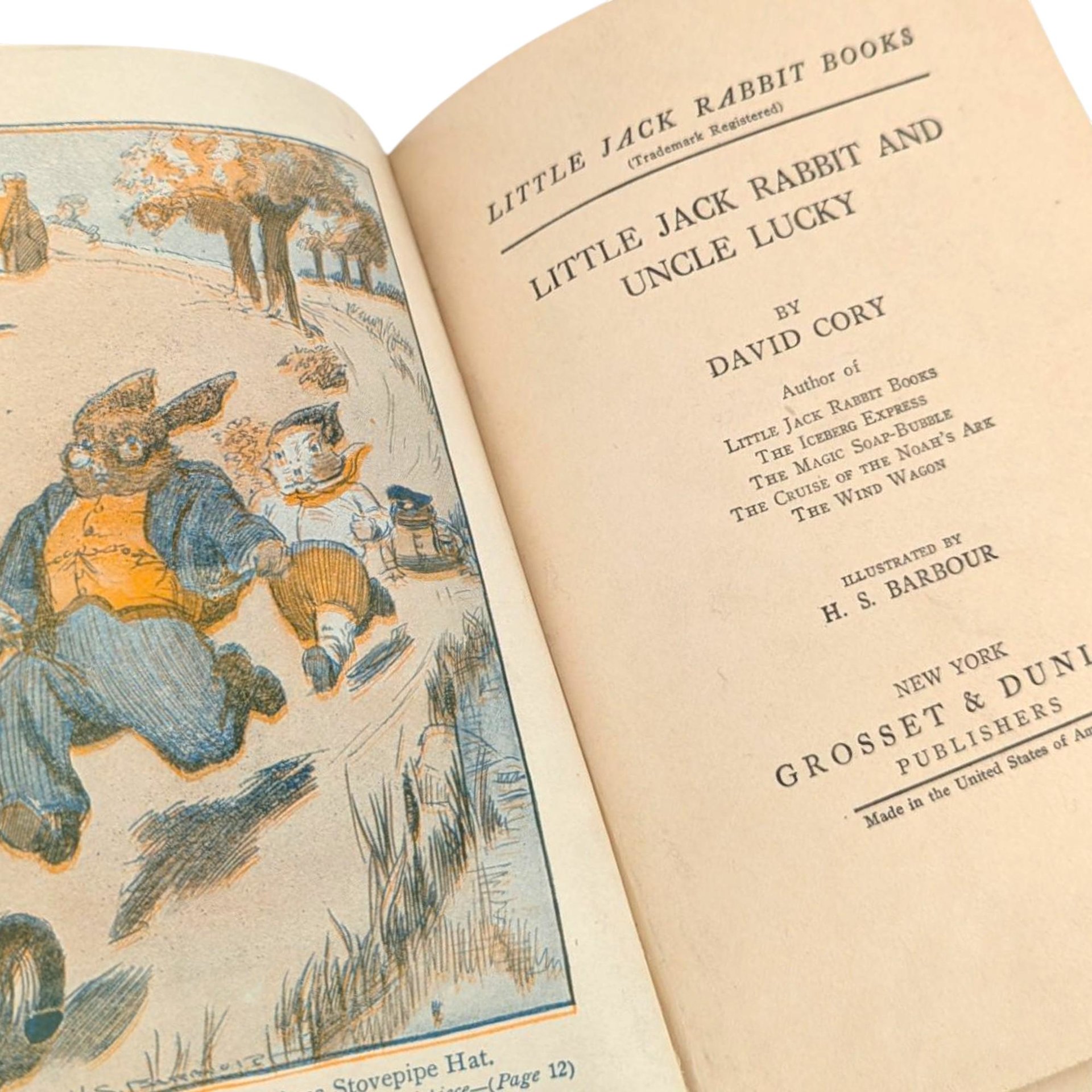 1926 Little Jack Rabbit and Uncle Lucky: Vintage Children's Book