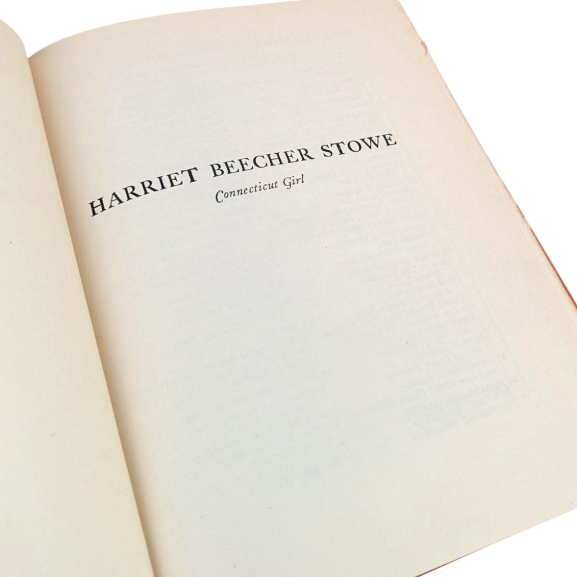 Vintage 1949 'Connecticut Girl' Book: Harriet Beecher Stowe Biography, Illustrated Hardcover