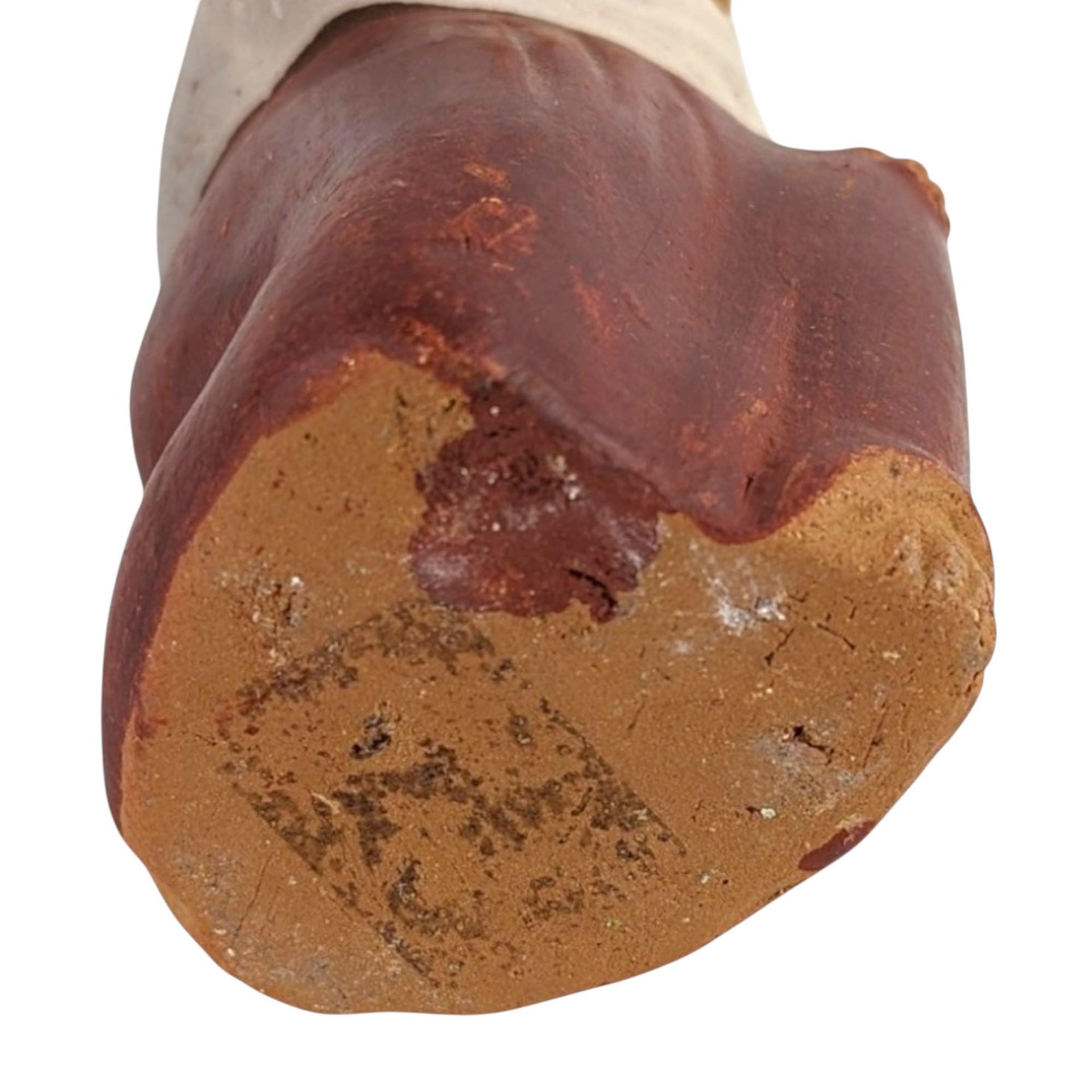Vintage Clay Man Whistle: Handmade Folk Art Figure