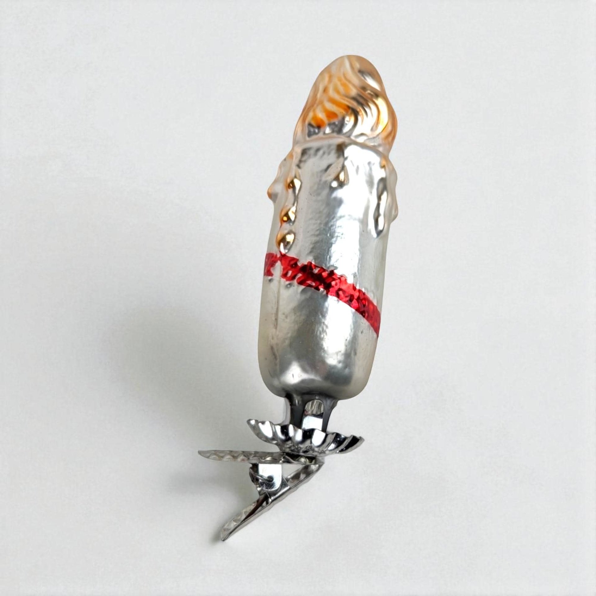 Vintage Inge-Glas Clip-On Candle Christmas Ornament - German Glass Ornament