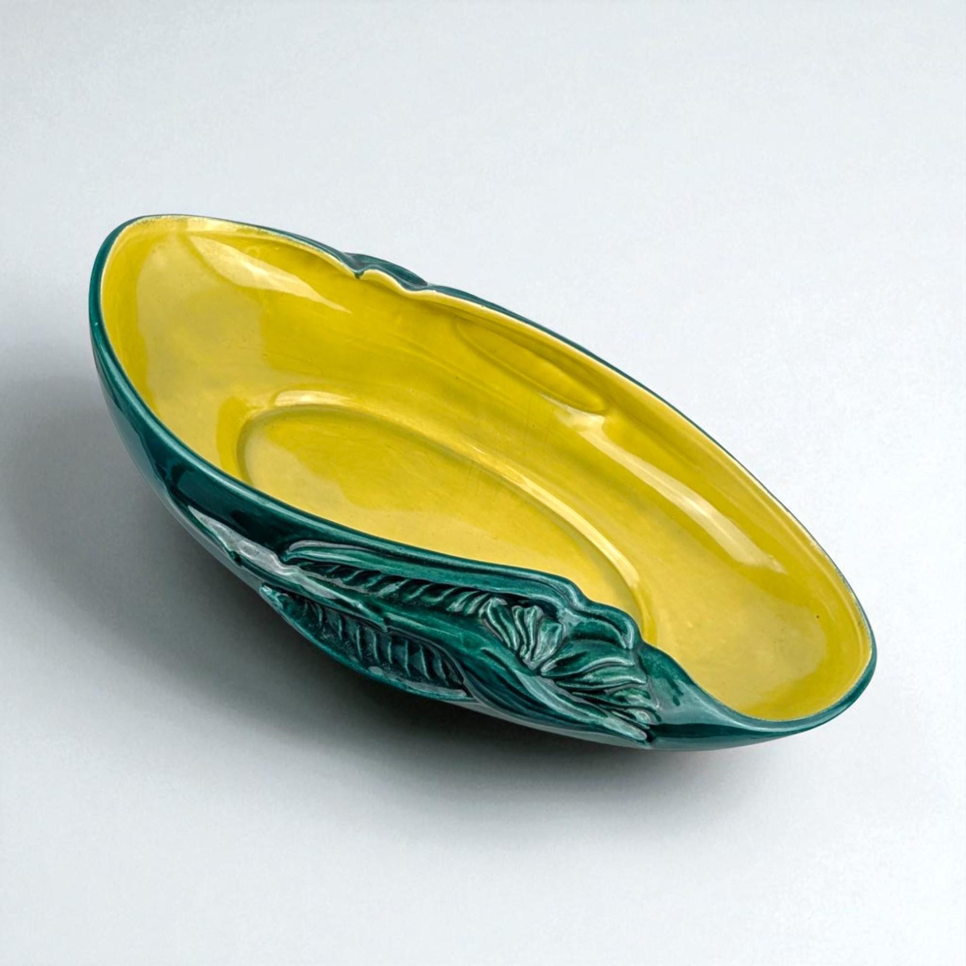 Vintage Red Wing Pottery Console Bowl: 'Bird of Paradise' B2014 Serving Dish