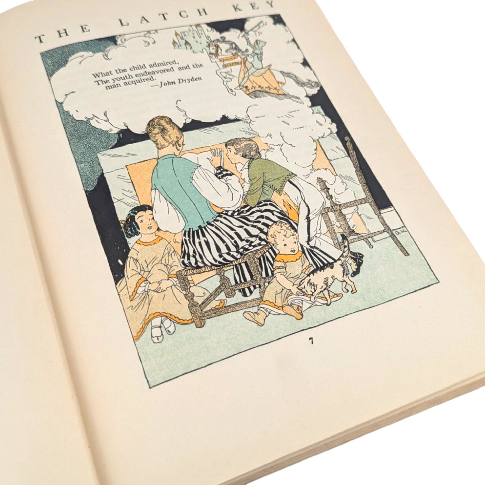 Antique 1921 My Bookhouse 'The Latch Key': Olive Beaupre Miller Illustrated Storybook
