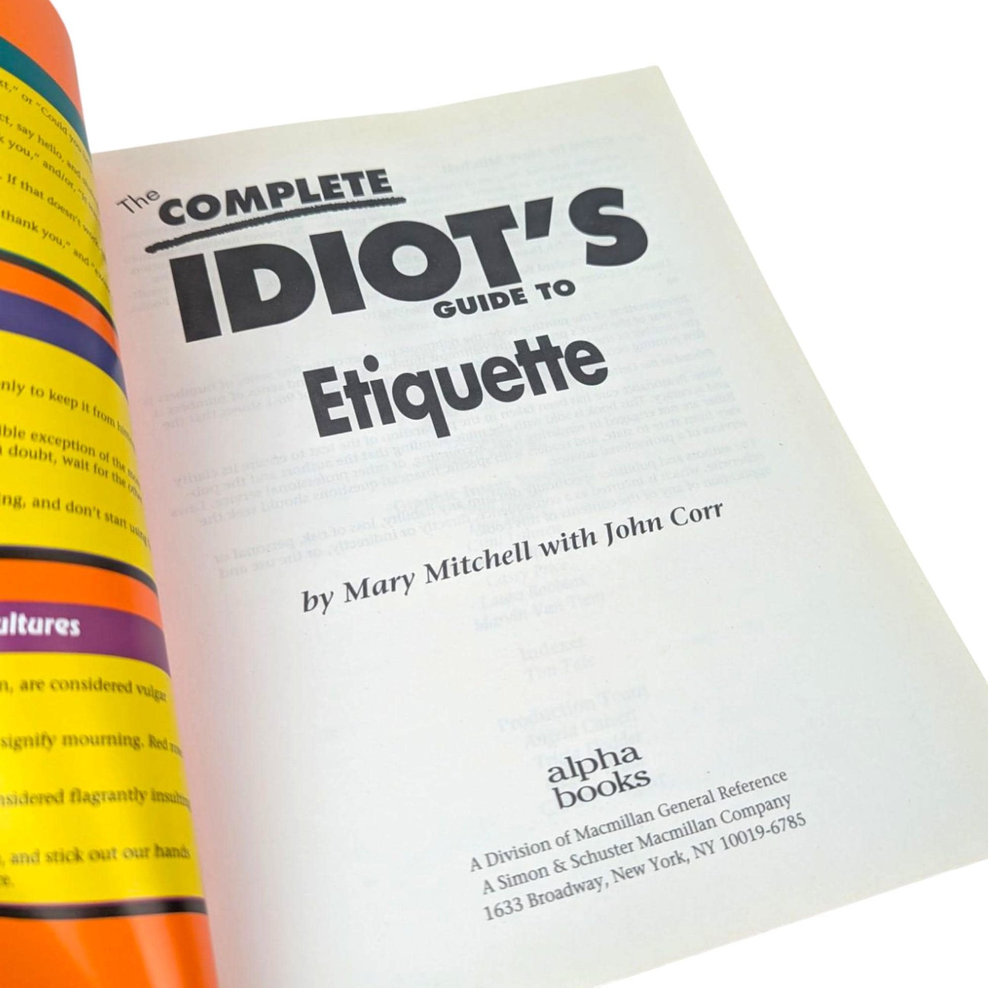 Vintage Etiquette Guidebook: The Complete Idiot's Guide to Manners