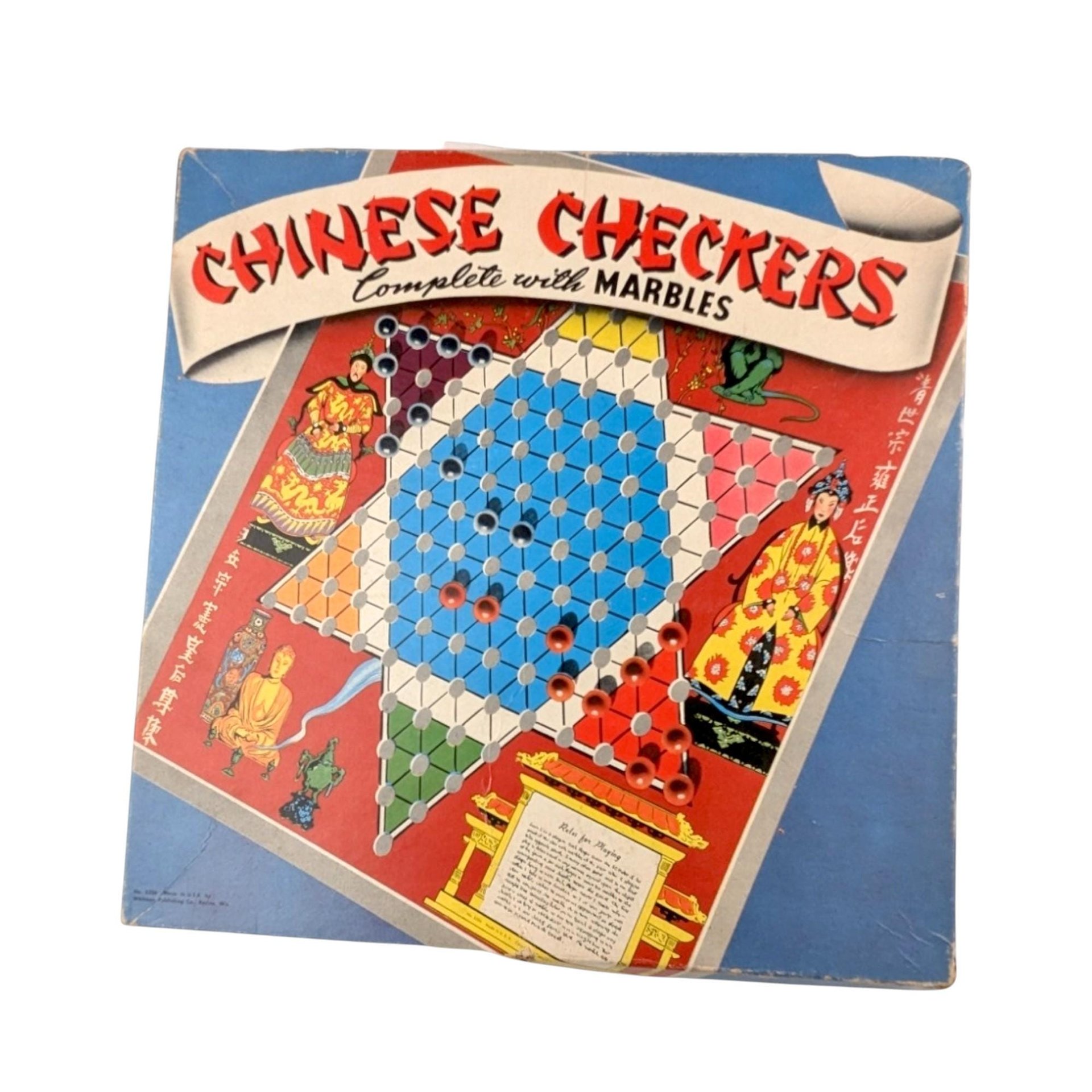 Vintage Whitman Chinese Checkers Game, Classic Board Game, Family Game Night, Strategy Game, Collectible Game, Missing One Marble
