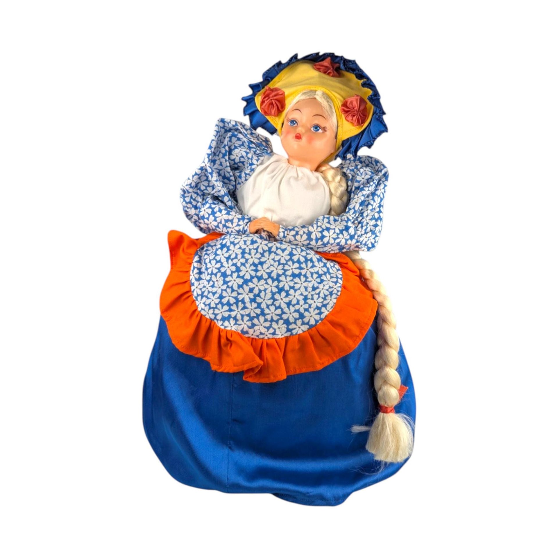 Vintage Teapot Cozy Doll: Handmade Country Kitchen Decor