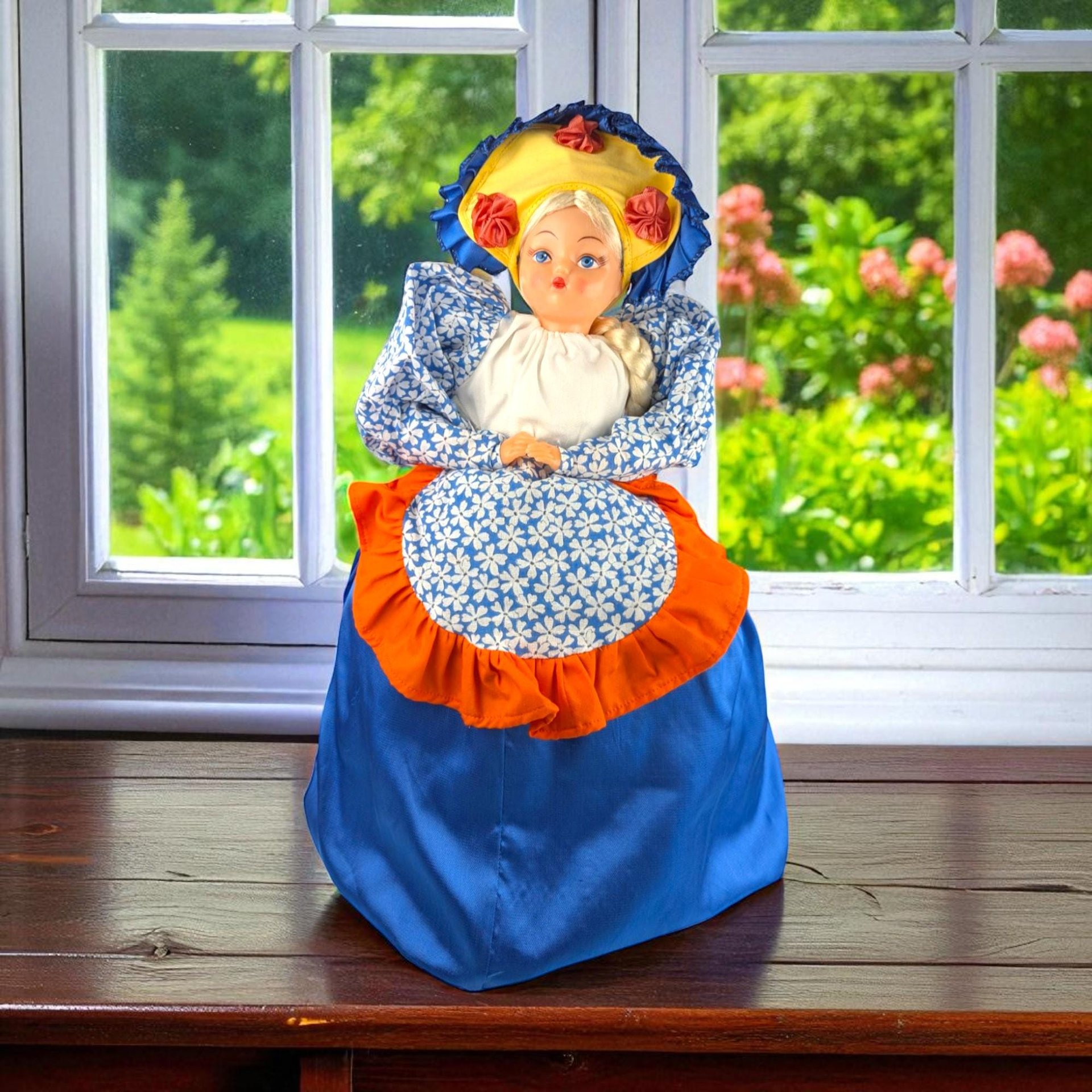 Vintage Teapot Cozy Doll: Handmade Country Kitchen Decor