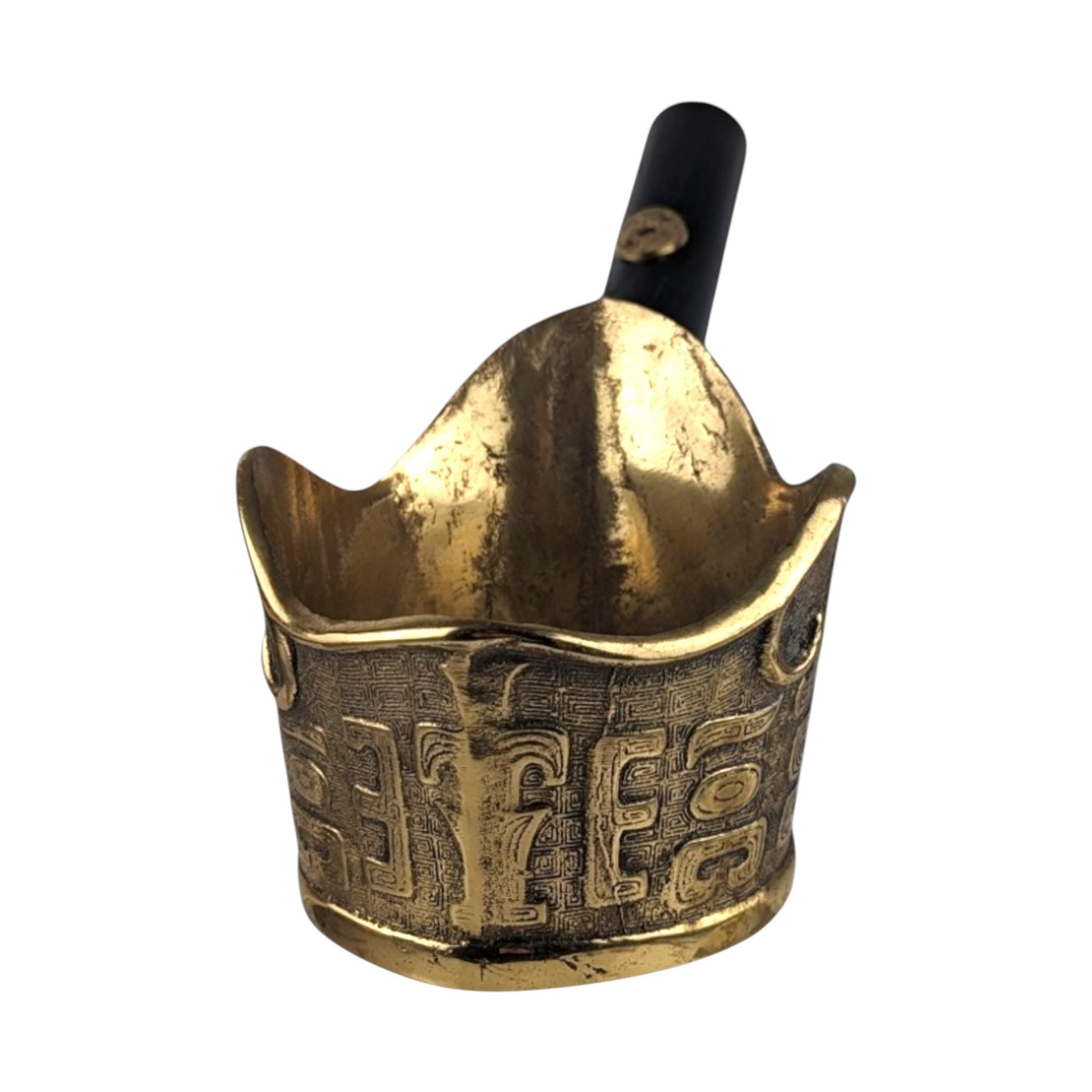 Vintage Chinese Brass Silk Iron: Collectible Decor