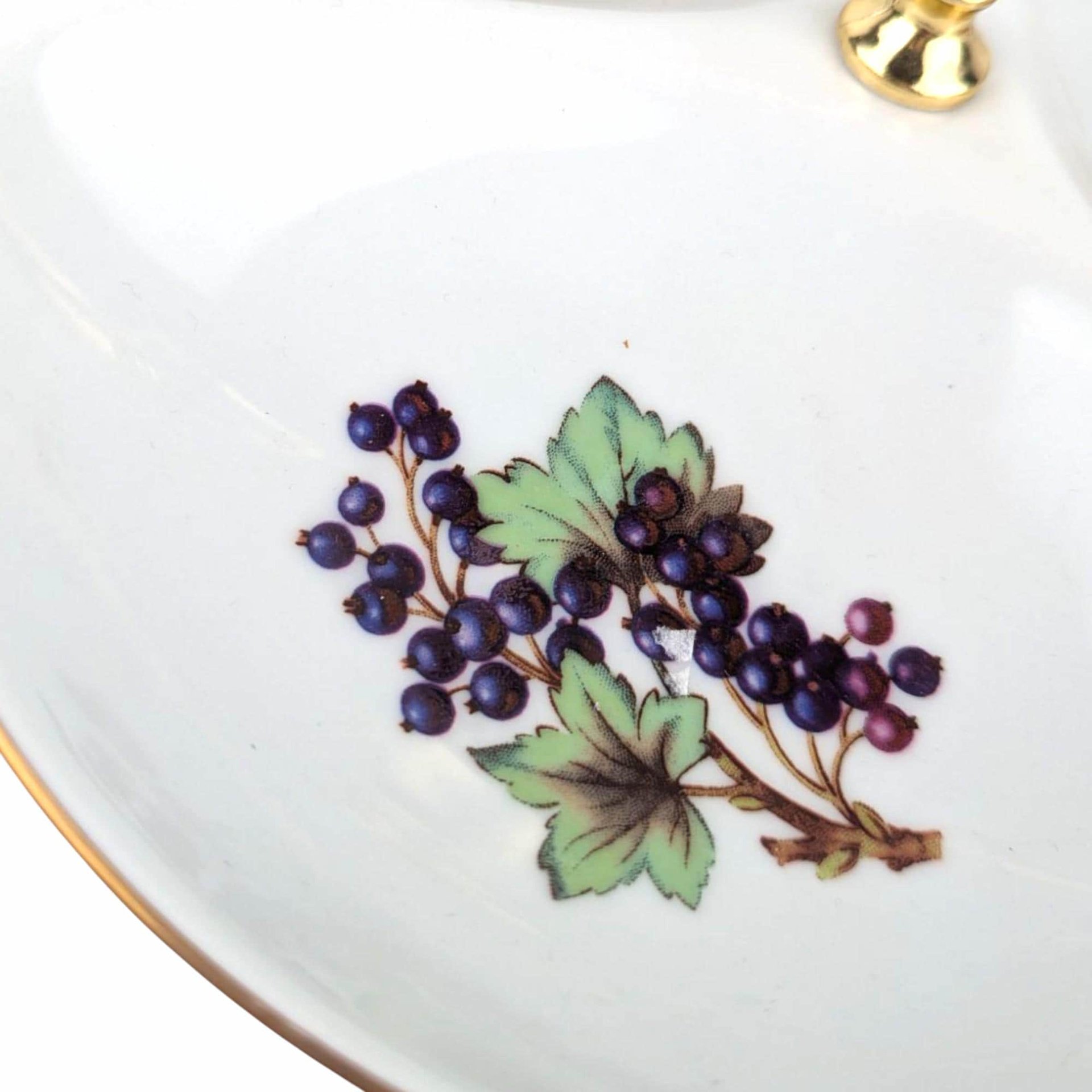 Vintage Royal Worcester Evesham Relish Dish: 1961 Fine Bone China, Gold Trim