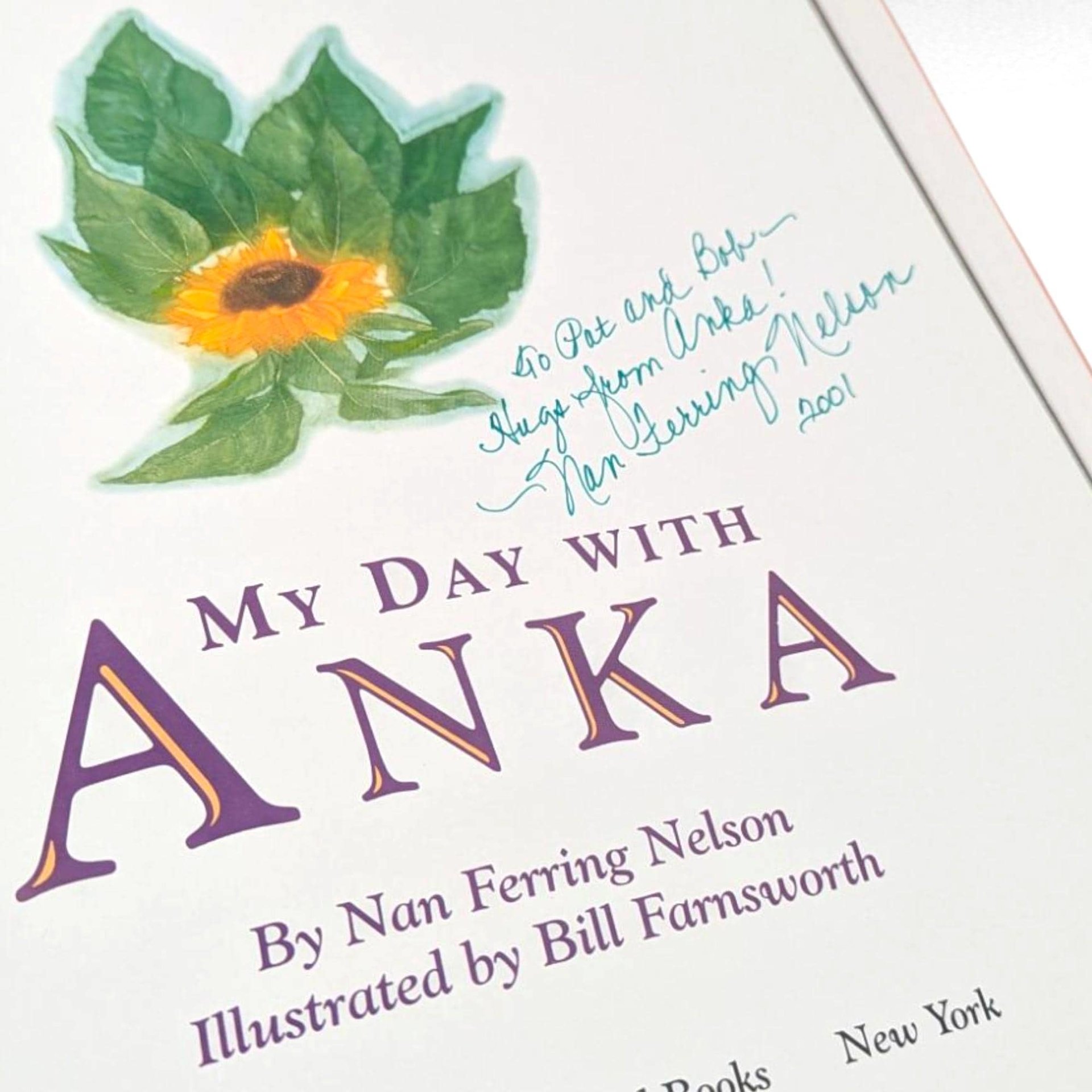 Signed Children's Book: My Day with Anka, 1996 Hardcover, Illustrated