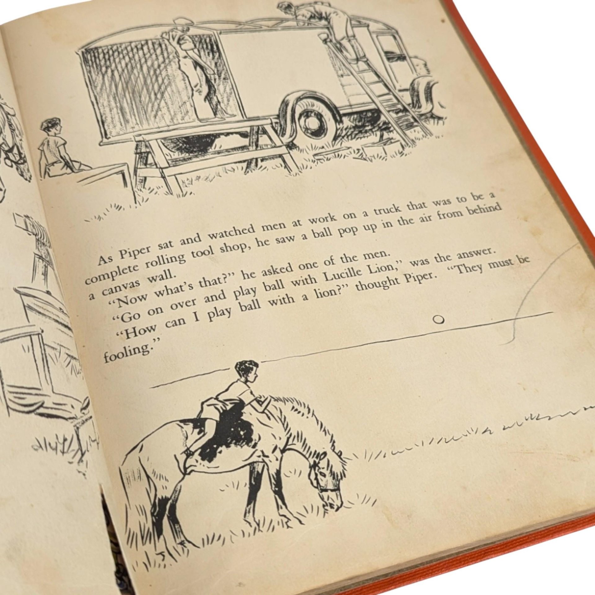 1938 3 Rings A Circus Book by Paul Brown, Vintage Children's Literature, Collectible Illustrated Book, Gift for Child, Circus Lover