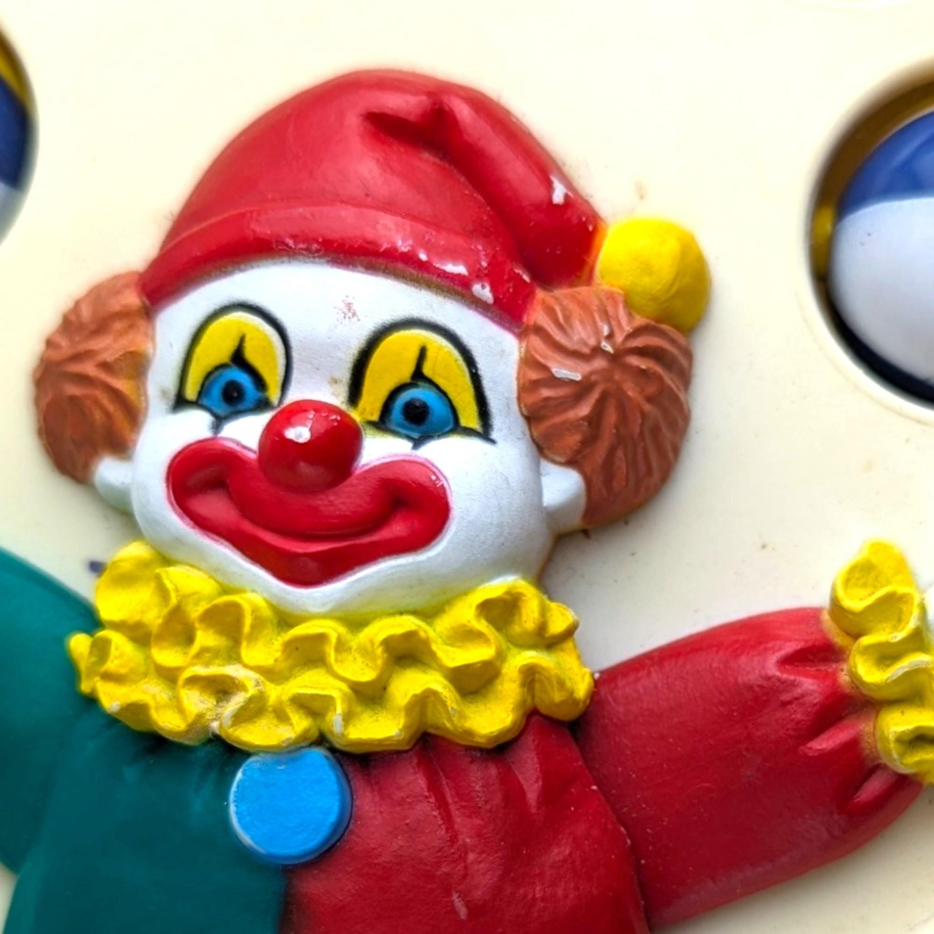 Vintage Clown Musical Pull Toy, Baby Toy, Toddler Toy, Clown Toy, Musical Toy, Developmental Toy