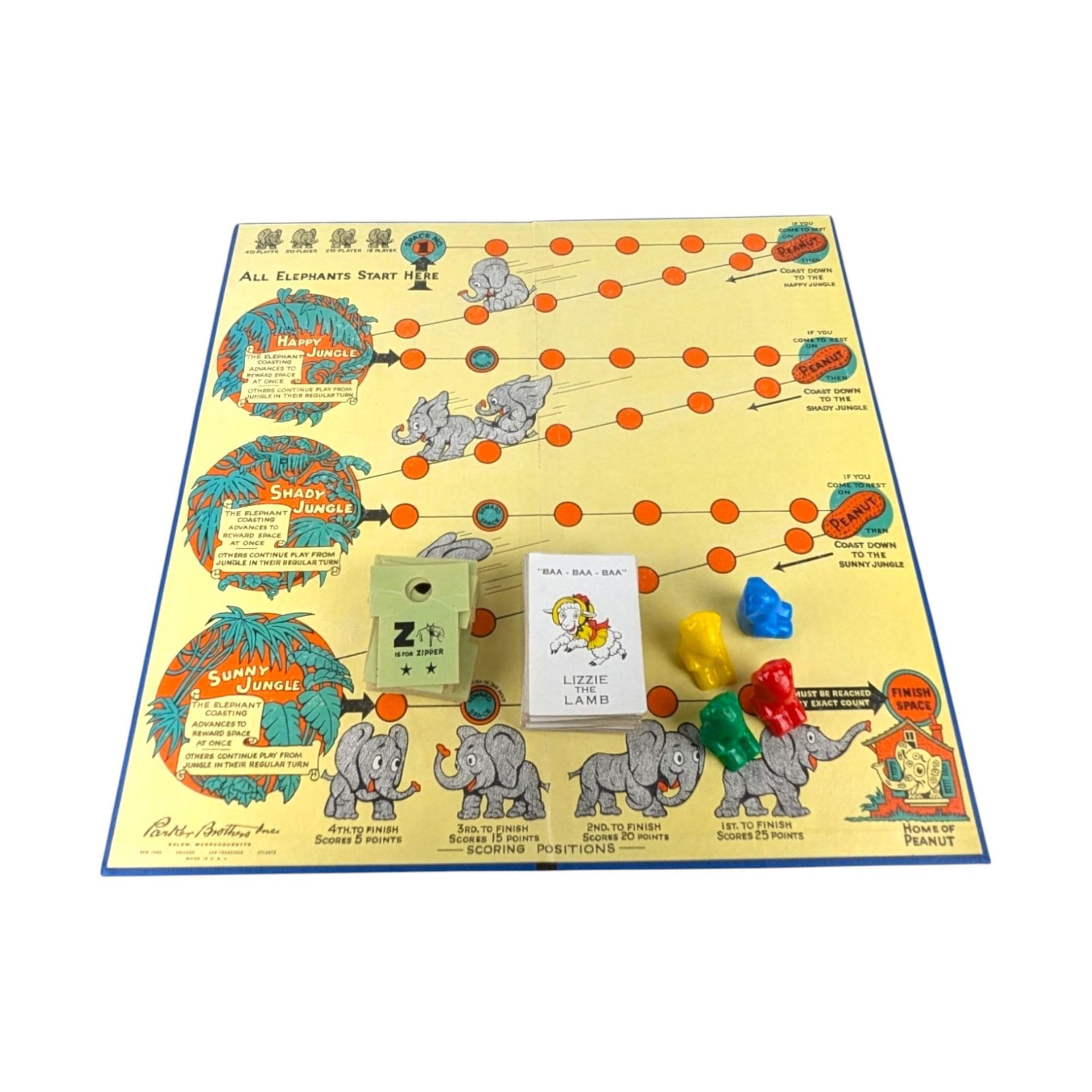 1958 Vintage Children's Hour Game, Parker Brothers Game, Complete Family Game, Collectible Board Game, Gift for Game Collectors