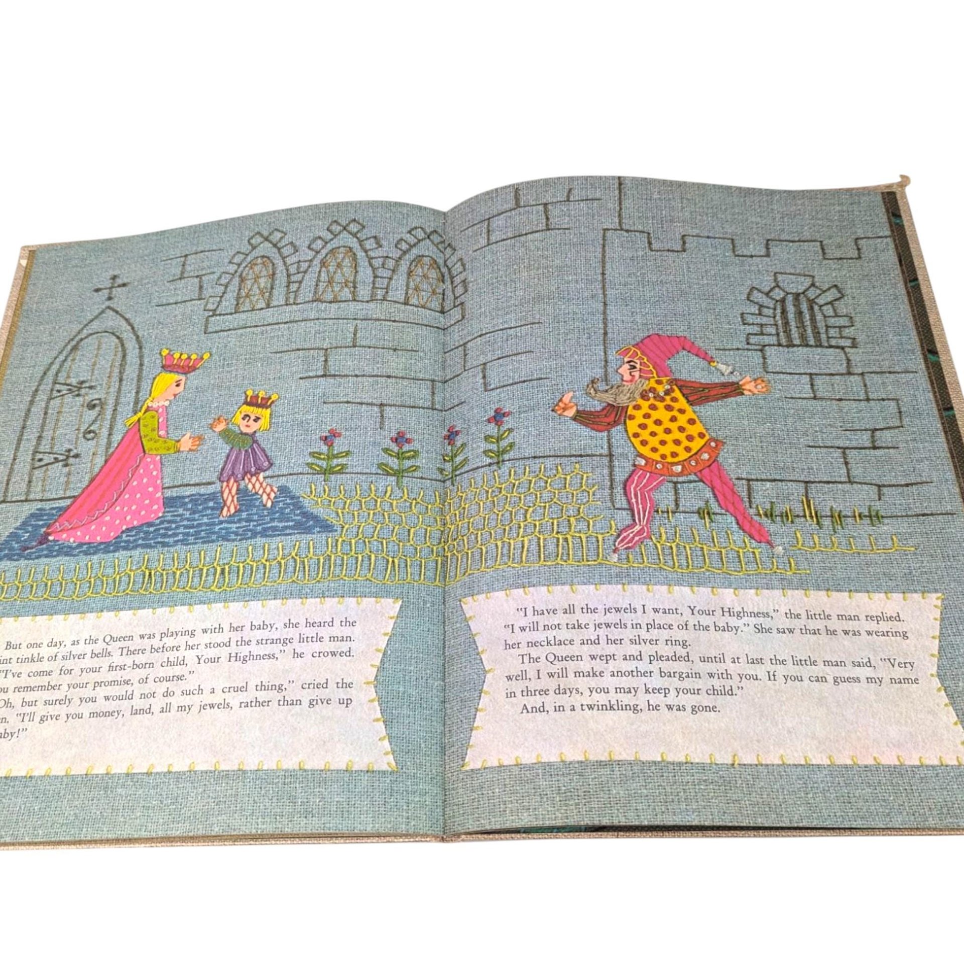 1968 Rumpelstiltskin Hardcover, Stella Nathan Retelling, Vintage Whitman Book, Illustrated Fairy Tale, Children's Story