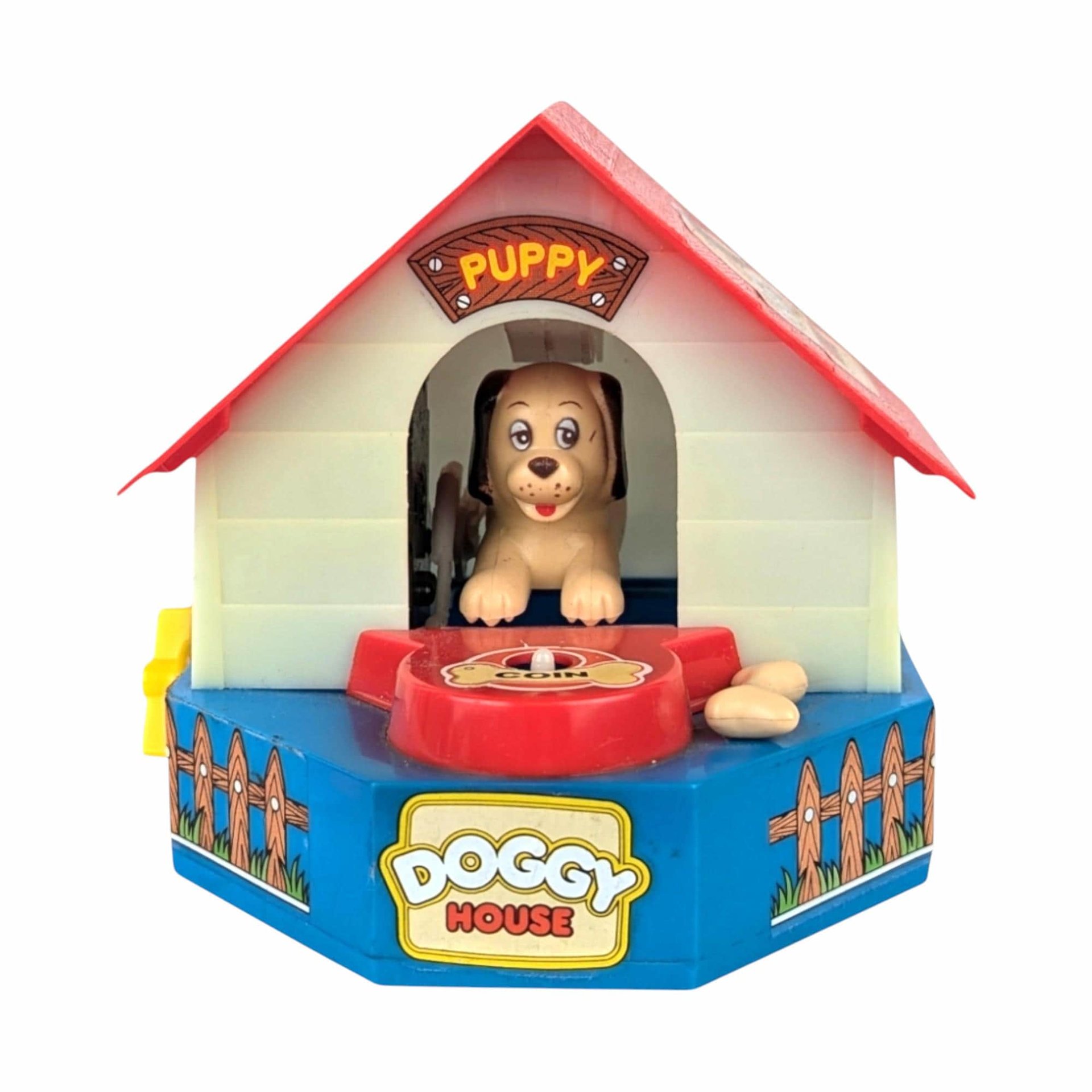 Vintage Everlast Plastic Doggy House Bank, Coin Savings Bank, Puppy Gift, Children's Room Decor, Collectible Toy Bank