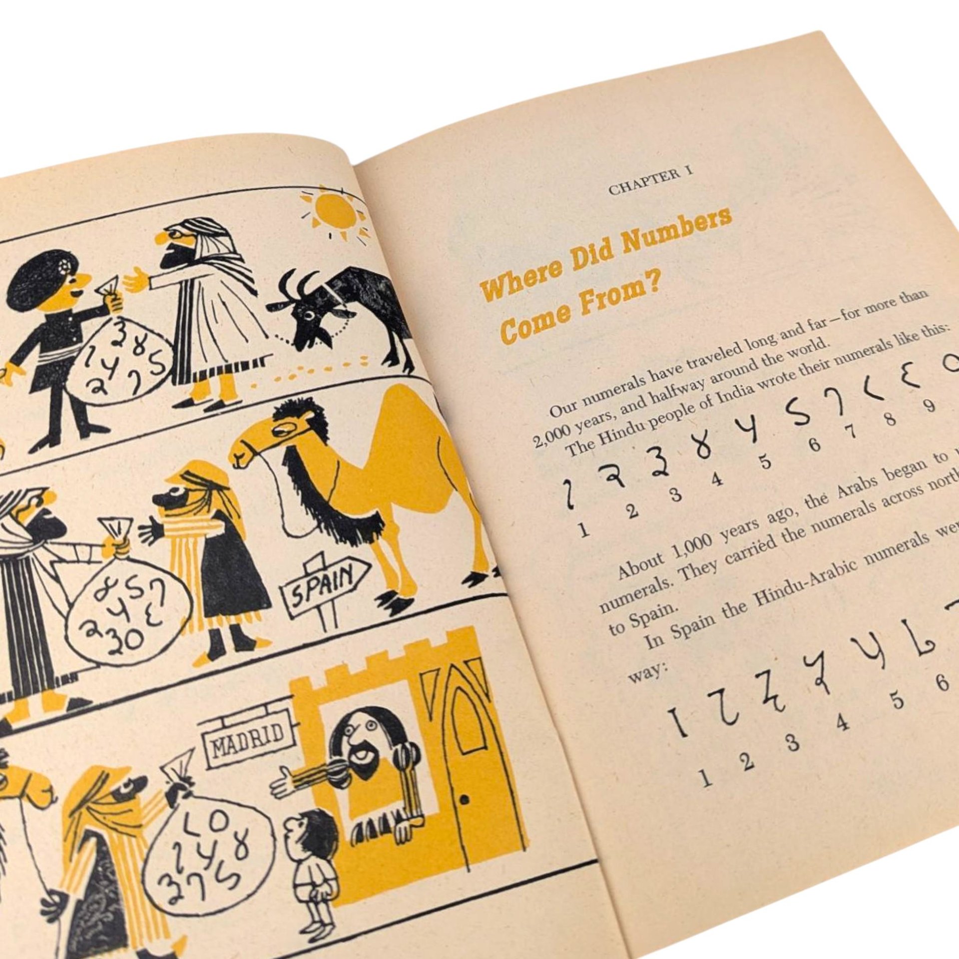 Vintage 1972 Zero to Zillions Number Magic Book Arrow Softcover Illustrated Math for Kids Educational Gift