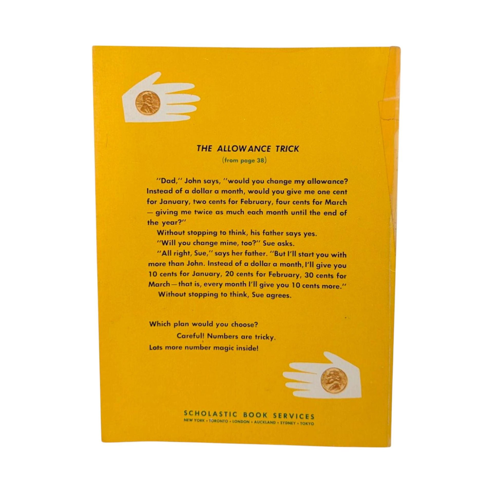Vintage 1972 Zero to Zillions Number Magic Book Arrow Softcover Illustrated Math for Kids Educational Gift