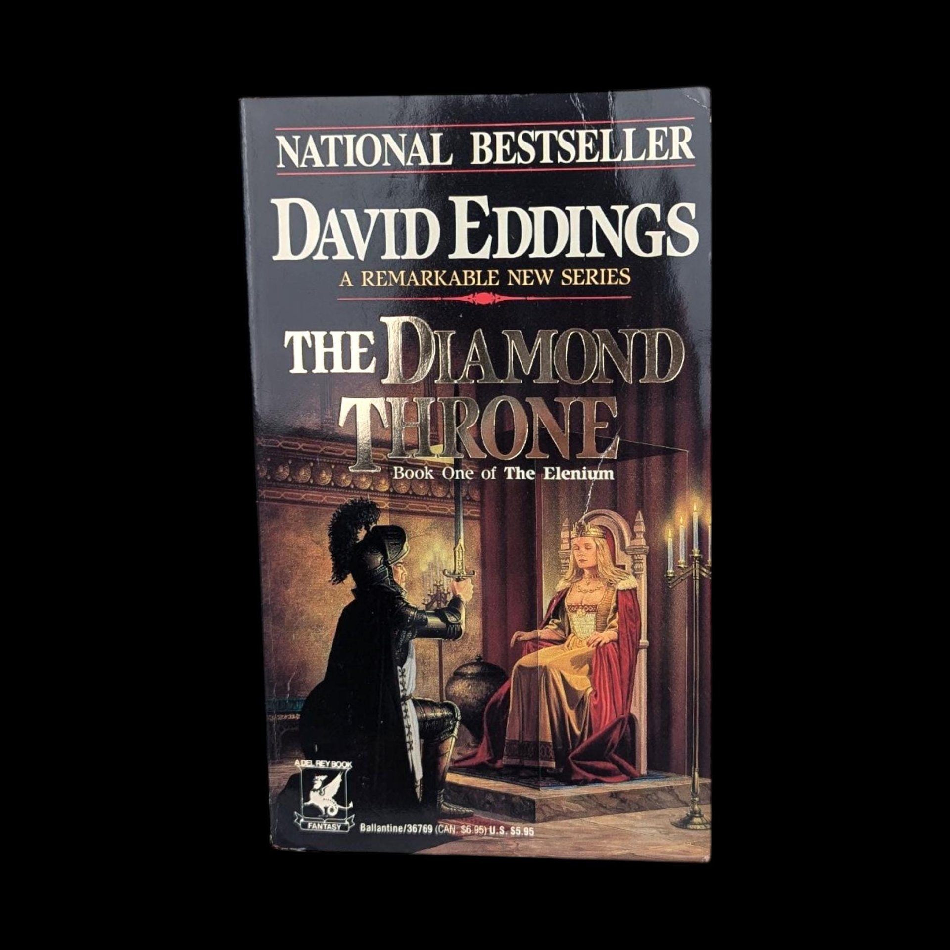 Vintage Sci Fi Fantasy Paperback Book Lot, Instant Library Collection, David Eddings Diamond Throne, 80s Book Decor, Book Collector Gift