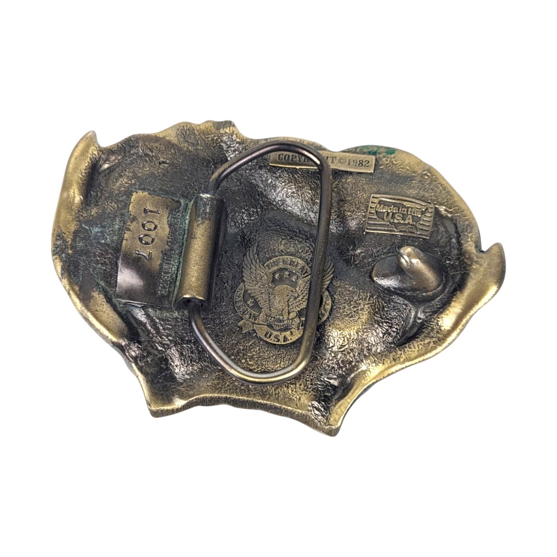 Vintage 1982 Leaping Buck & Doe Belt Buckle | Hunting Belt Buckle | Wildlife Buckle | Gift for Hunter