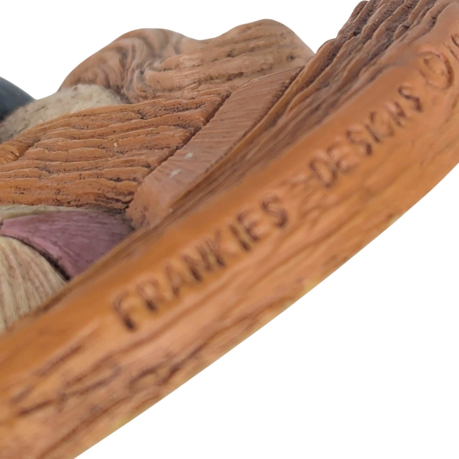 Vintage Frankie's Designs Bear on Rocking Horse Wall Hanging: Nursery Decor