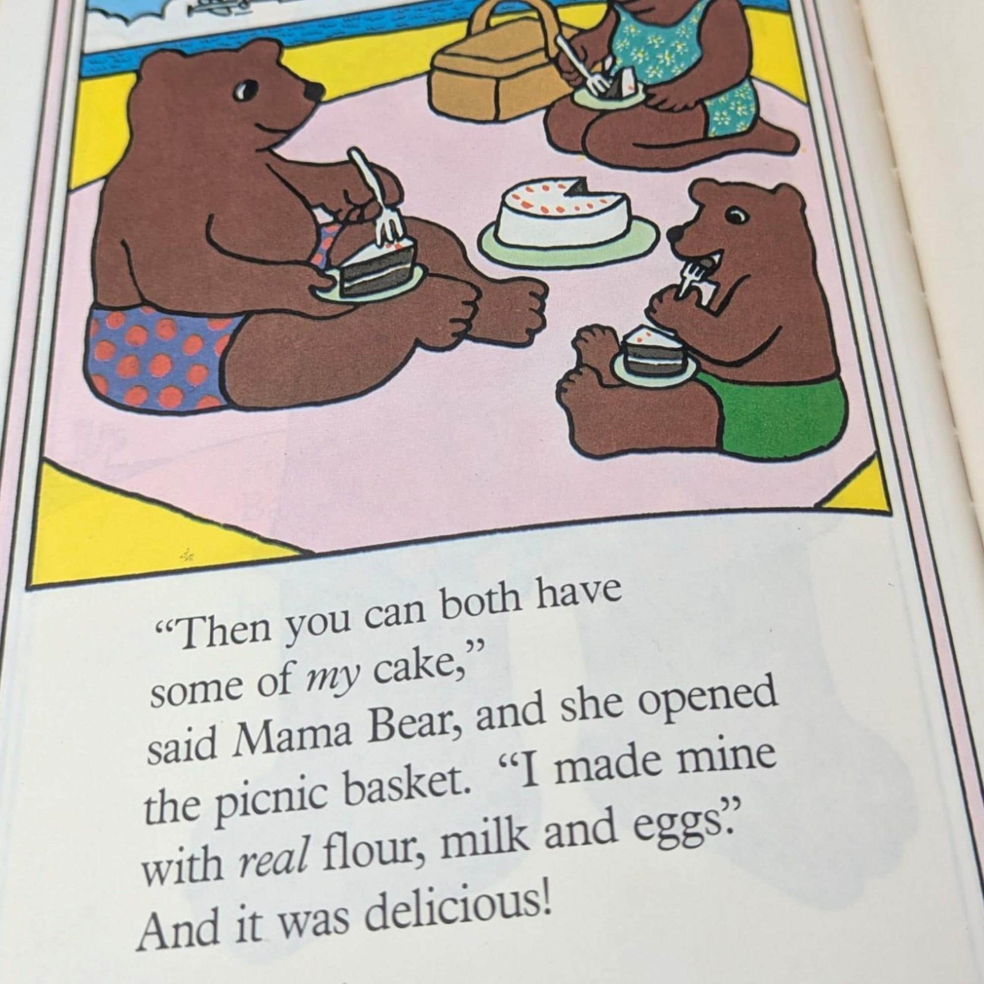 Vintage 1978 Sand Cake Frank Asch Bear Story Hardcover Children's Book Gift for Kids