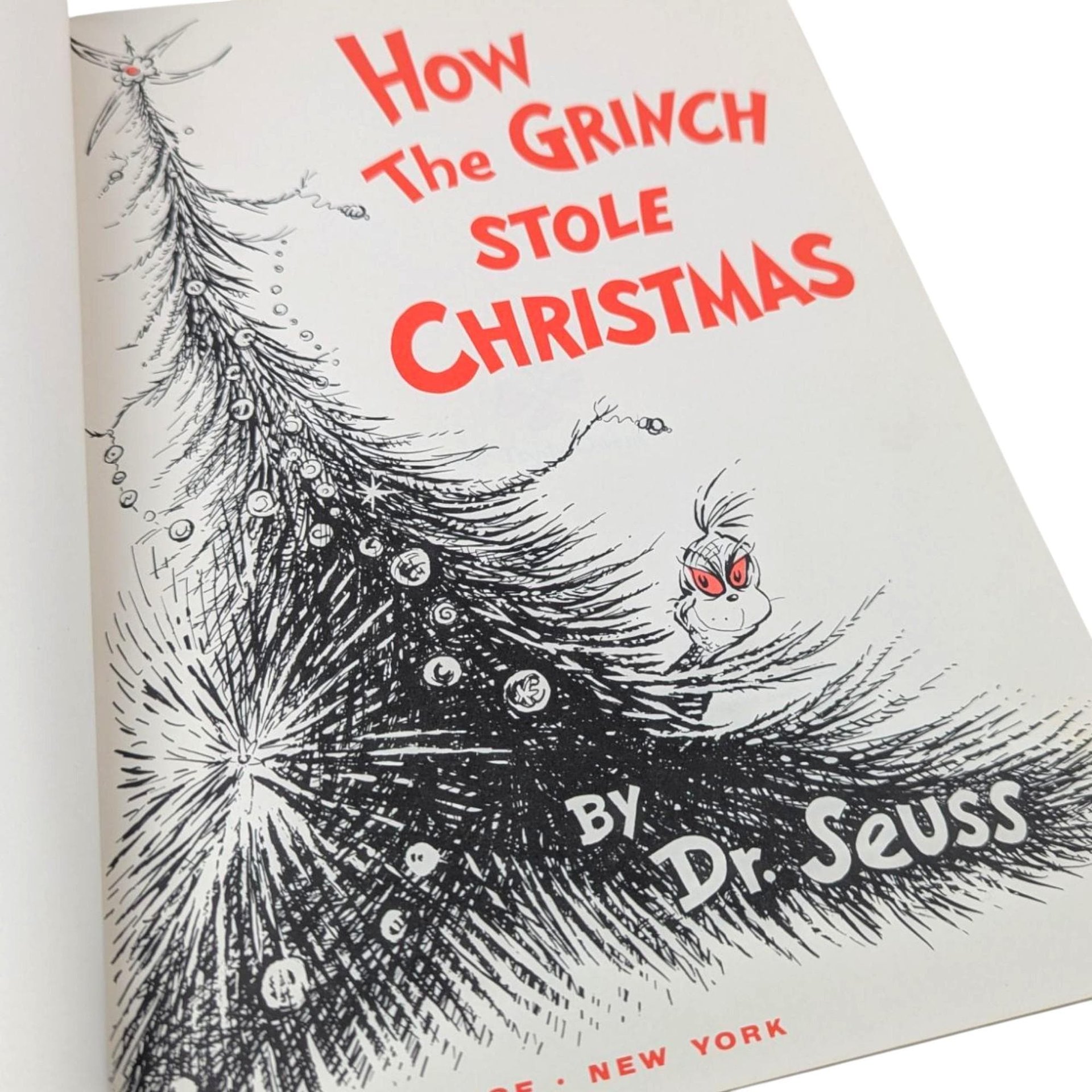 Vintage 1985 How the Grinch Stole Christmas Book, Dr. Seuss Softcover, Holiday Story, Gift for Children