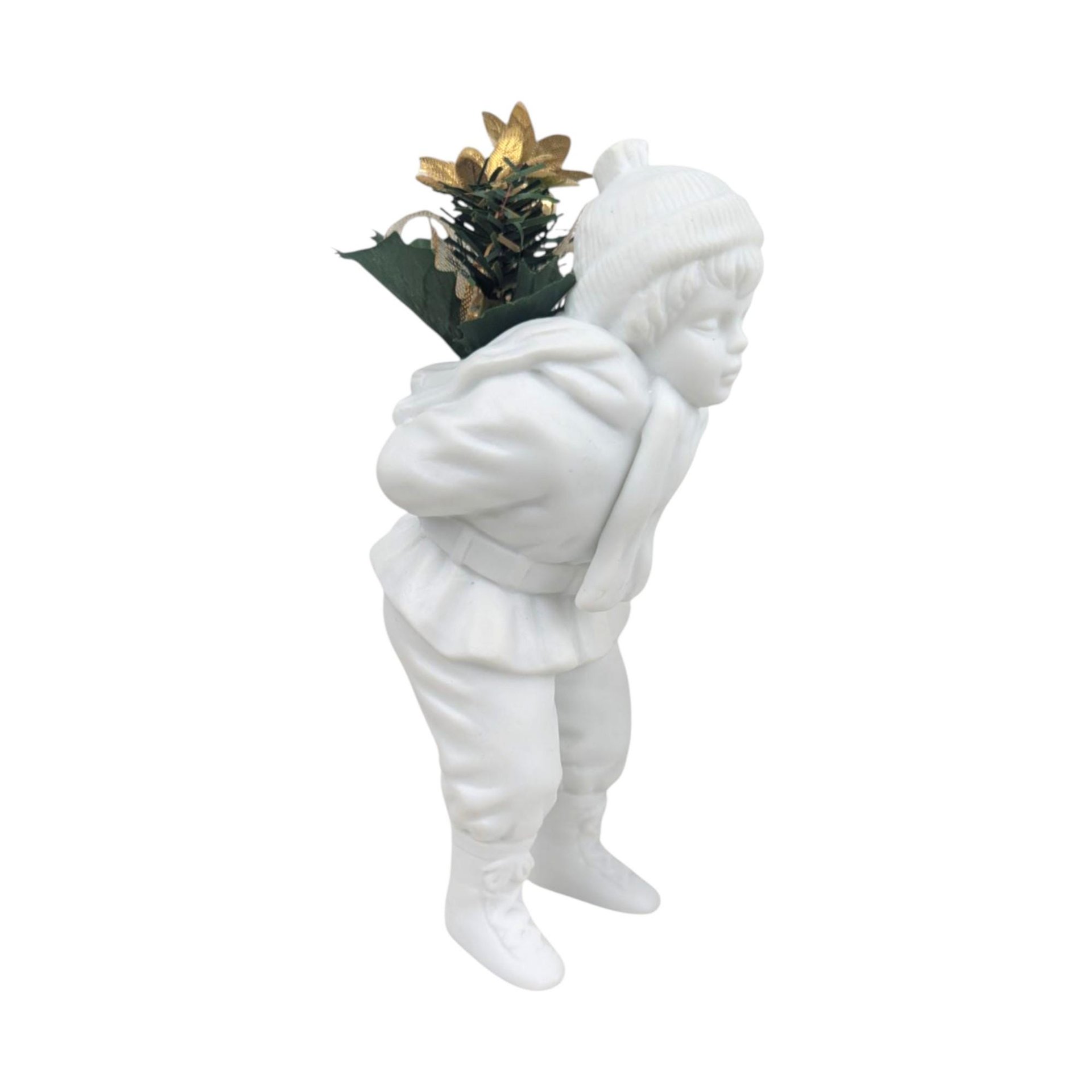 Vintage Dept 56 Skating Figurines: Bisque Porcelain Winter Decor