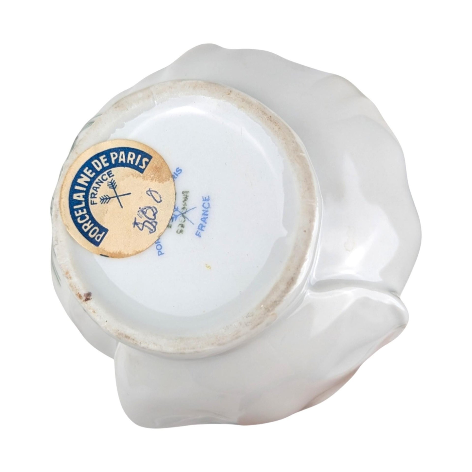 Vintage Limoges Porcelain Bird Baskets: Cardinal & Blue Jay Pair