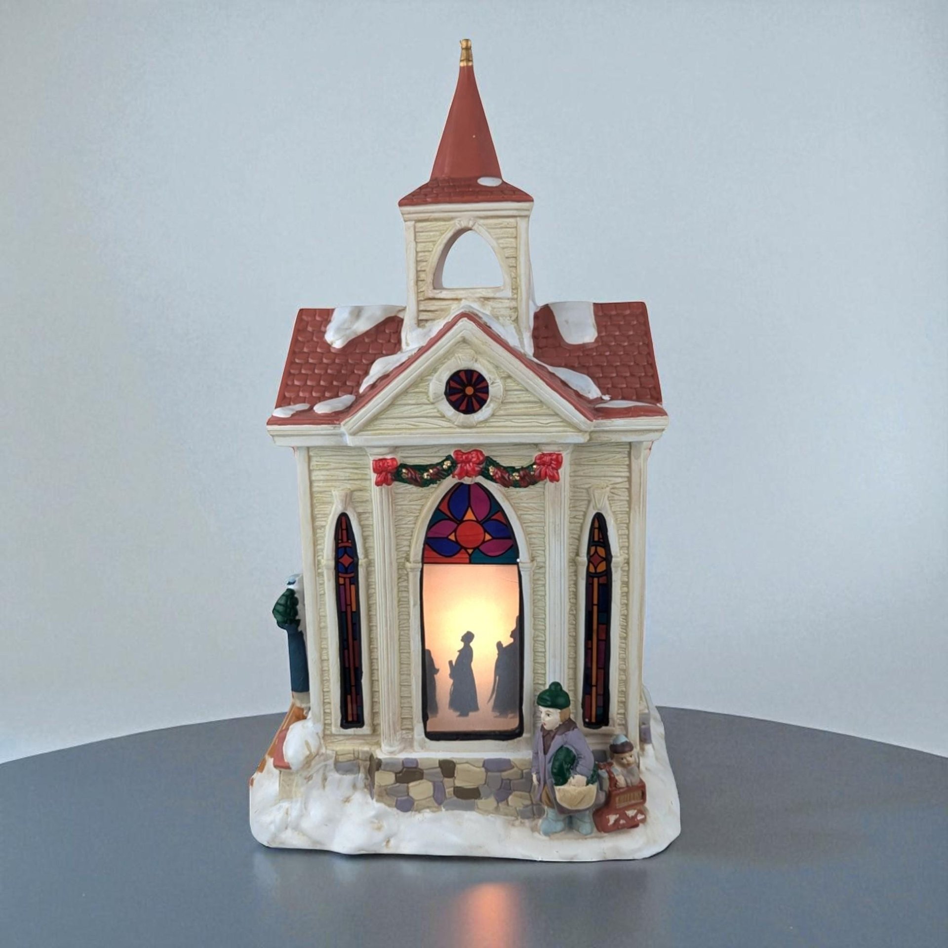 Vintage Mr. Christmas Lighted Silhouette Church: 1998 Village Decoration